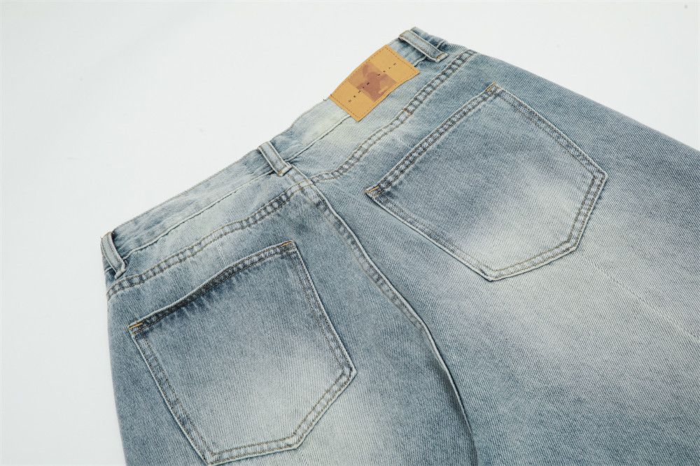 Japanese Brand × Jean Light-colored loose casual gradient distressed washed jeans Size US 32 / EU 48 - 5 Thumbnail