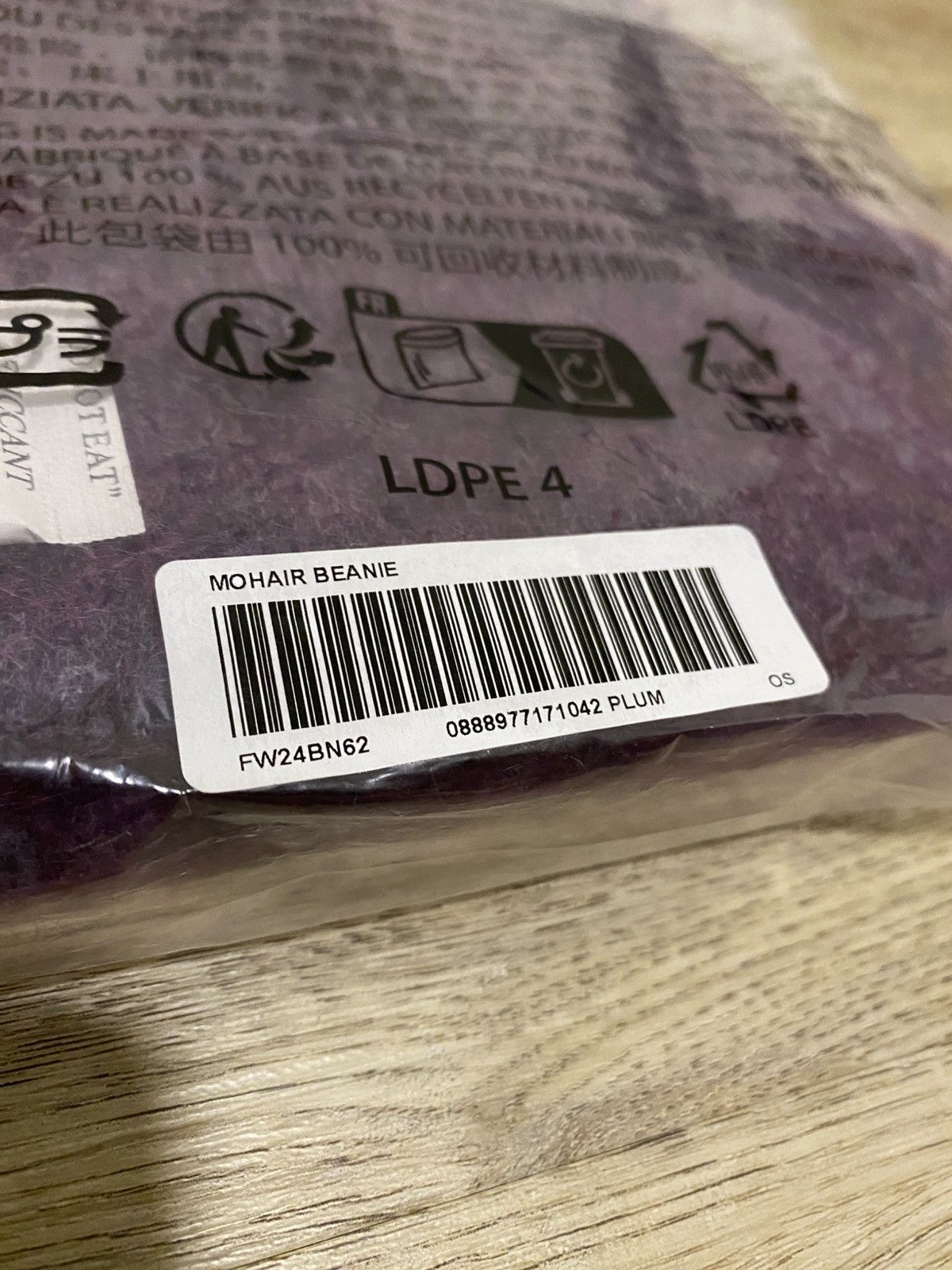 Supreme Supreme Purple Mohair Beanie FW24 Size ONE SIZE - 4 Thumbnail