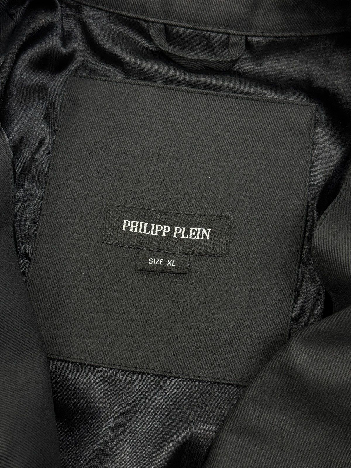 Philipp Plein Phillip Plein Waxed Denim Bomber Jacket Size US XL / EU 56 / 4 - 7 Thumbnail