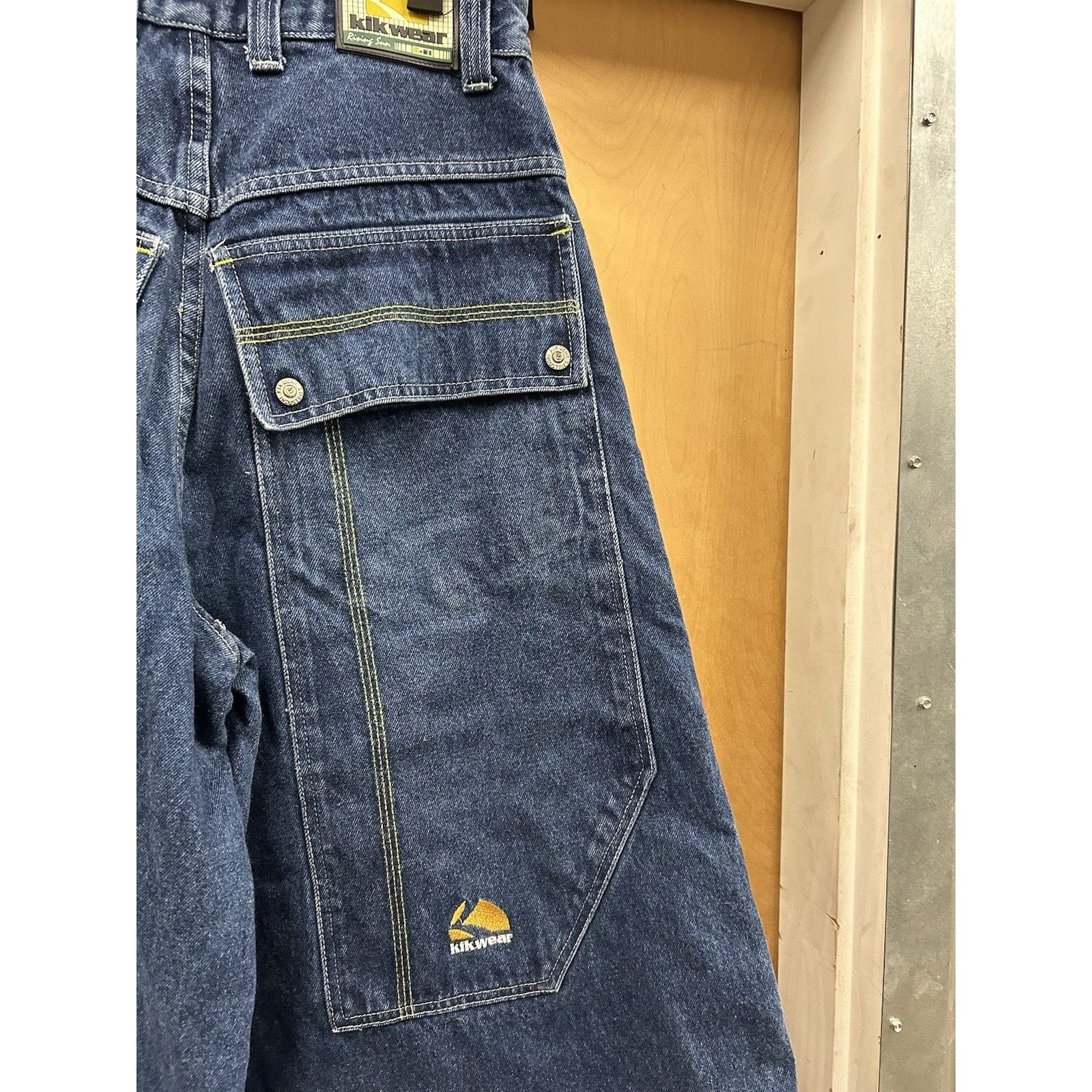 Vintage Y2K Kikwear Rave Jeans Wide Leg Baggy 30x31 Opening 20" Goth Size US 30 / EU 46 - 12 Thumbnail