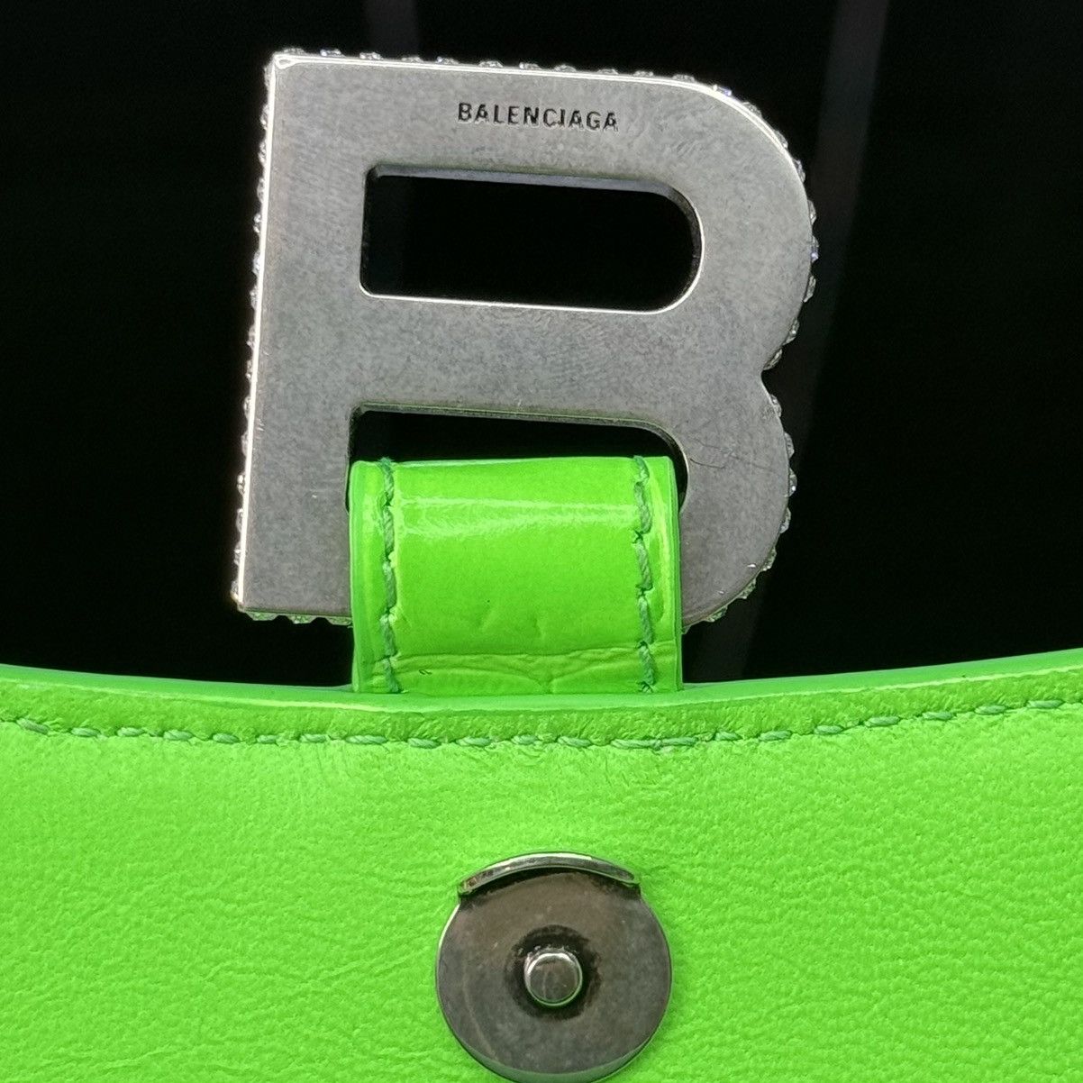 Balenciaga Balenciaga Hourglass S Embroidered Croc Size ONE SIZE - 8 Thumbnail