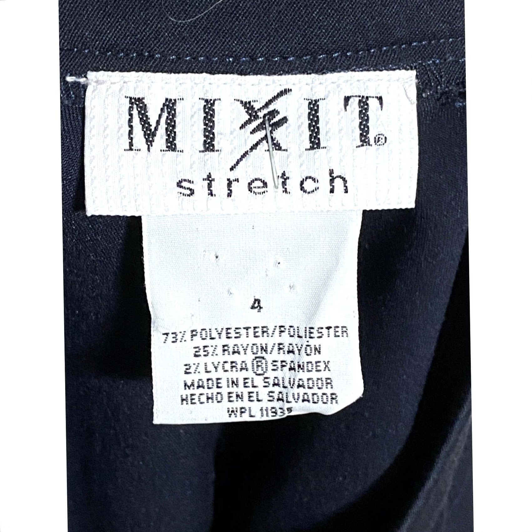Vintage VINTAGE Mixit Navy Blue Pencil Skirt Womens 4 Front Slit Knee Length Career Office Formal Workwear Womens Size 27" / US 4 / IT 40 - 5 Thumbnail