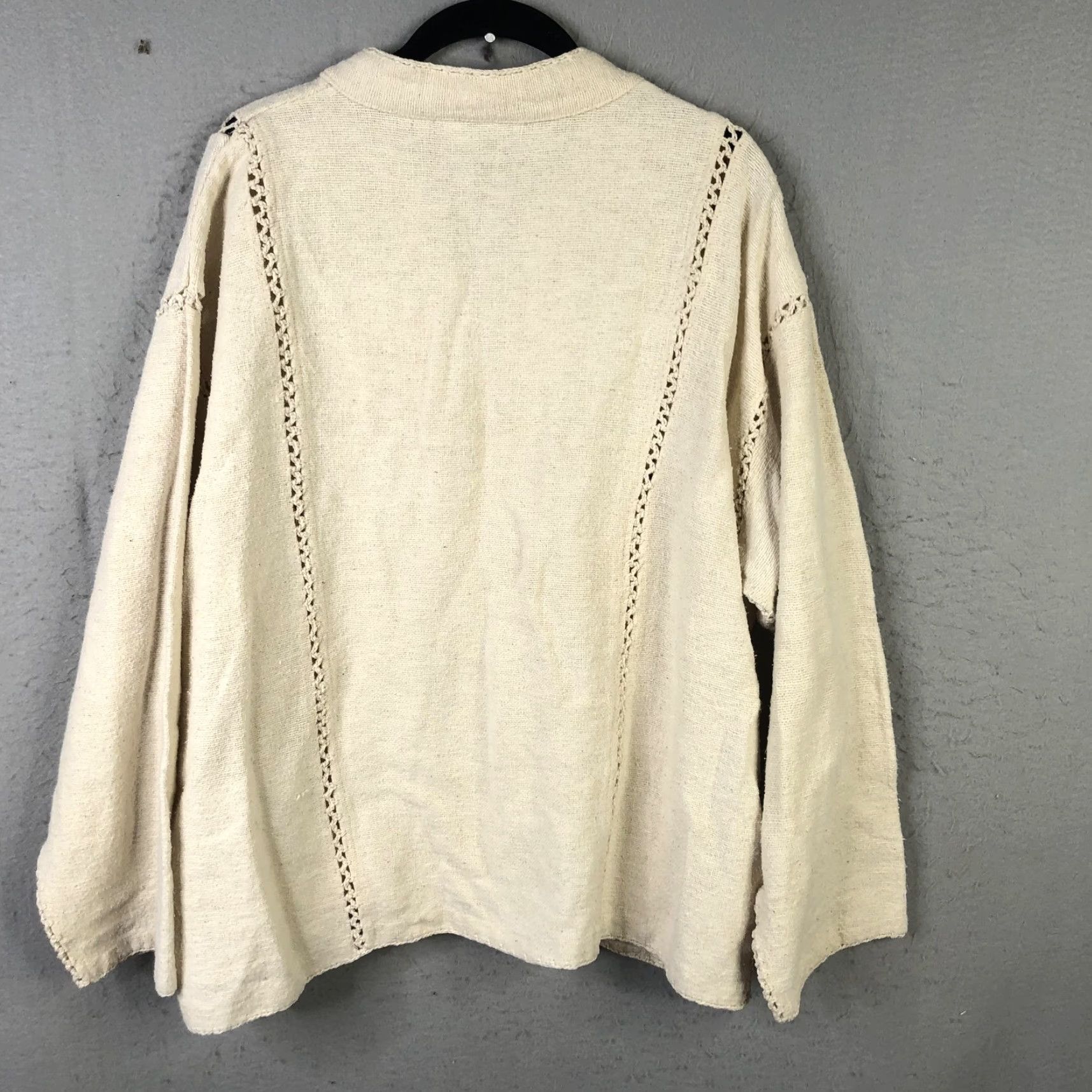 Vintage VINTAGE Flashback Cardigan Sweater Womens L Ivory Button Front Crochet Granny Core Size L / US 10 / IT 46 - 2 Thumbnail