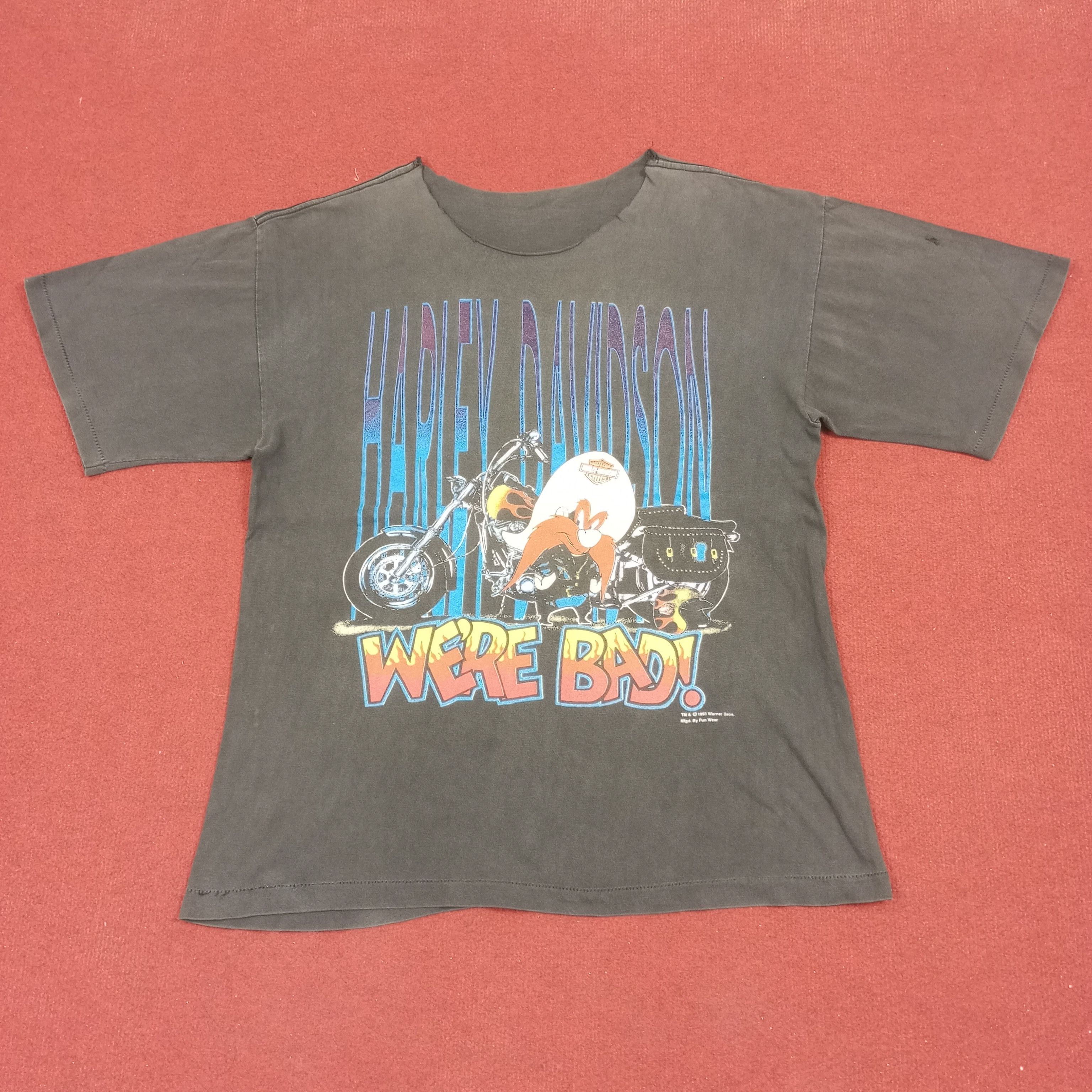 Harley Davidson Harley Davidson Cartoon Character Distressed Vintage Tshirt Size US L / EU 52-54 / 3 - 1 Thumbnail