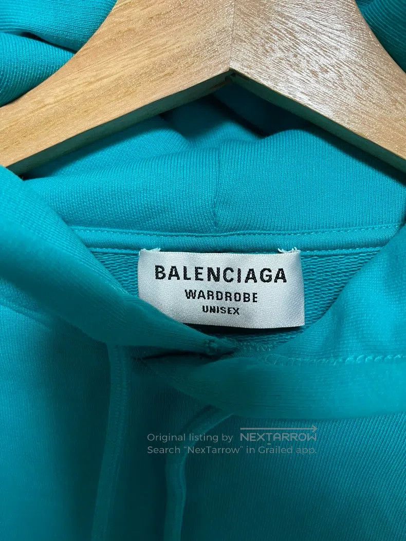 Balenciaga Balenciaga Logo Embroidered Hooded Sweatshirt Size US XS / EU 42 / 0 - 4 Thumbnail