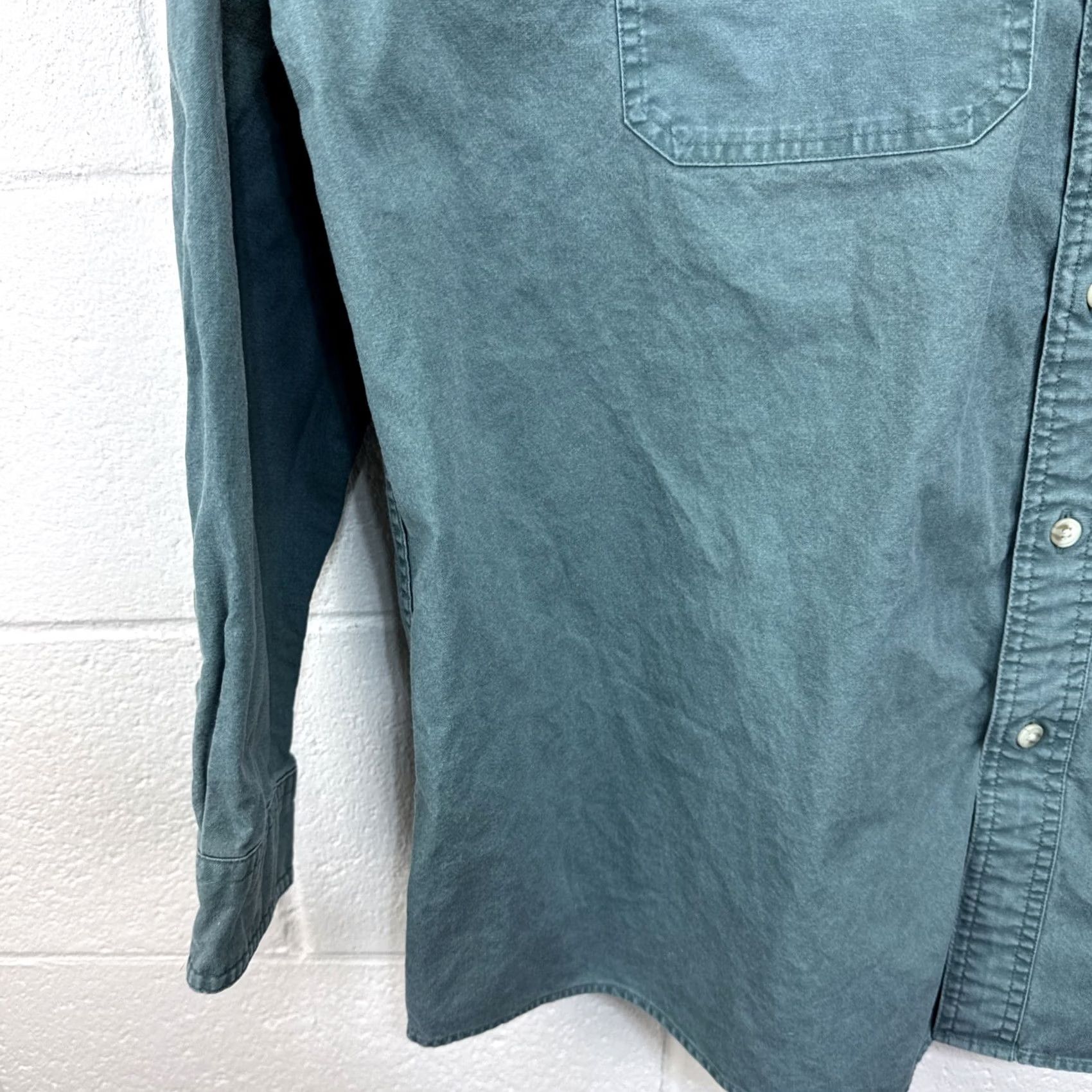 Vintage L.L. Bean Button Down Shirt Mens XL Green Cotton Traditional Fit Heavyweight 270133 Casual Workwear All Seasons Long Sleeve Button-Up Regular Fit Size US XL / EU 56 / 4 - 5 Thumbnail