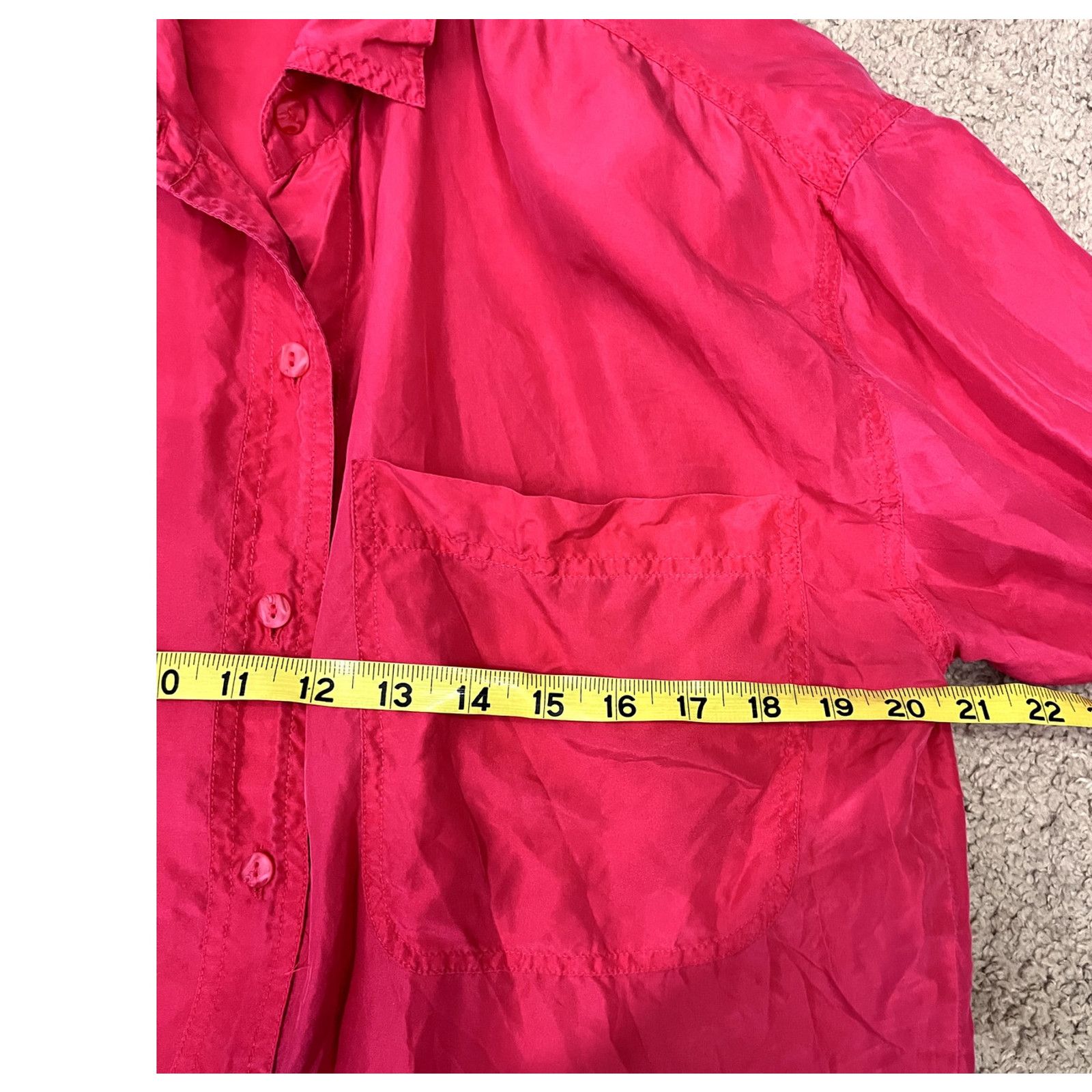 Vintage Hot Pink Vintage Paul Duffier Button Front Blouse S Size S / US 4 / IT 40 - 6 Thumbnail