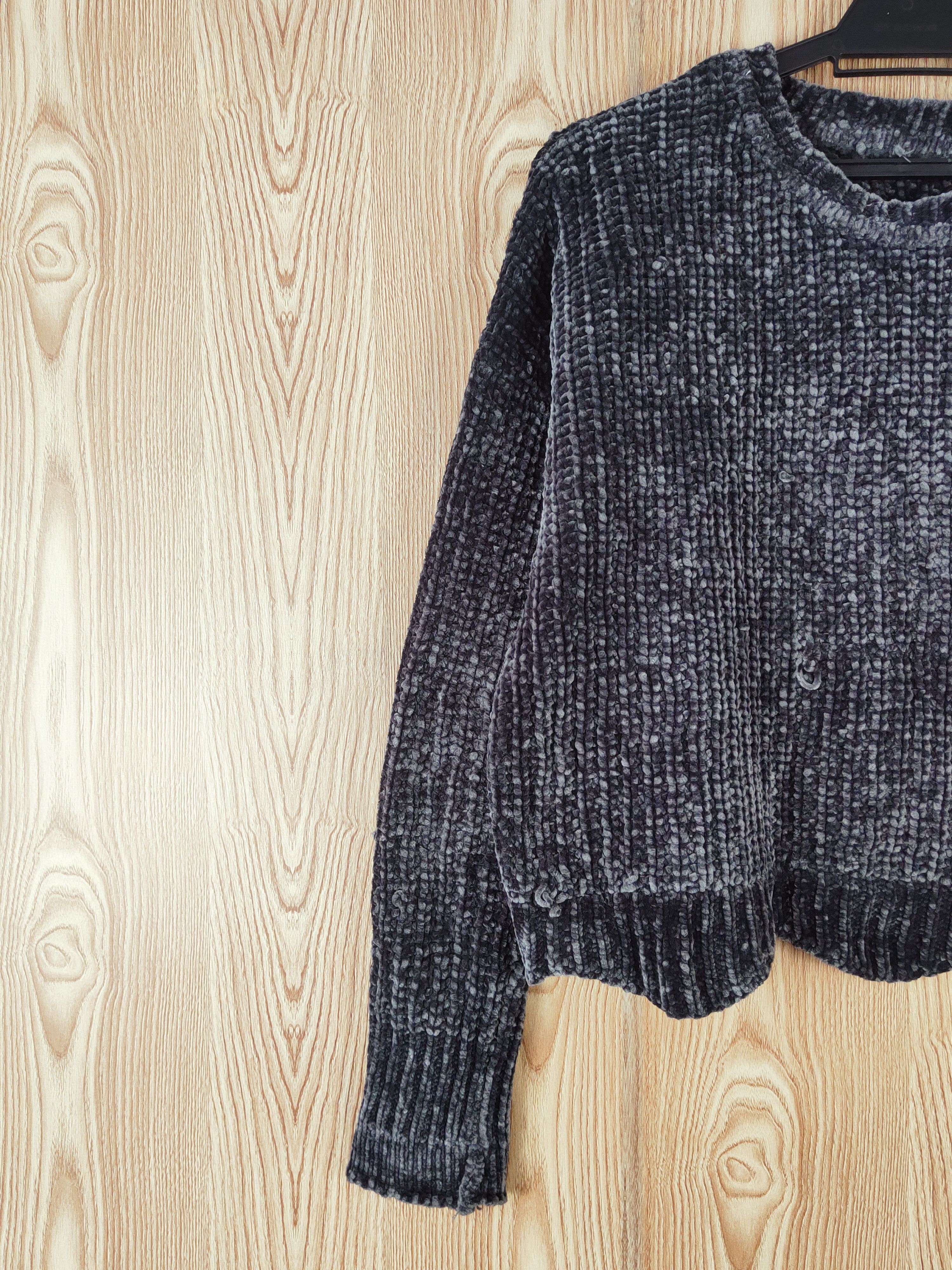 Japanese Brand Black Knitwear Crop Tops #W679