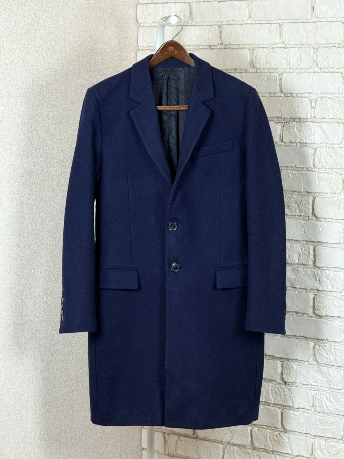 AMI AMI Alexandre Mattiussi Navy Blues Wool Coat Size 48 Size US M / EU 48-50 / 2 - 1 Thumbnail