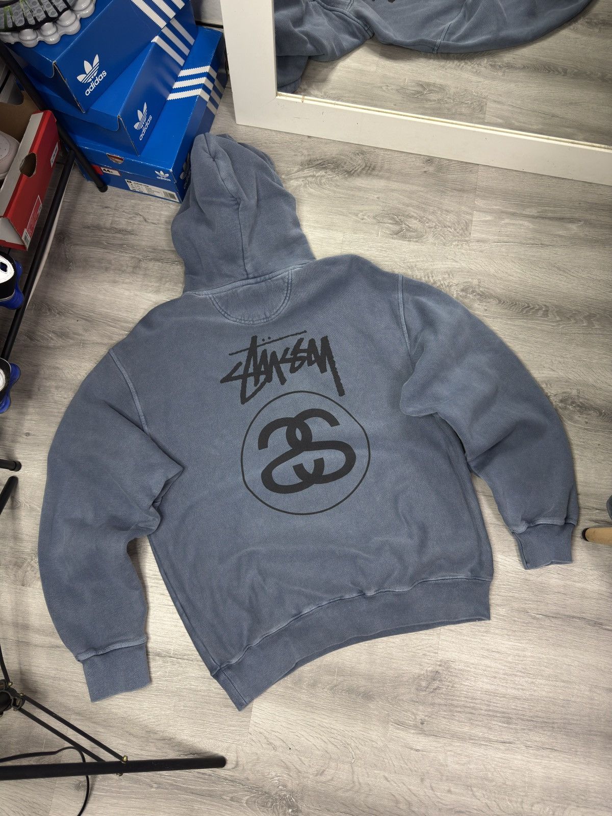 Stussy Stussy big logo washed hoodie Size US XL / EU 56 / 4 - 1 Thumbnail