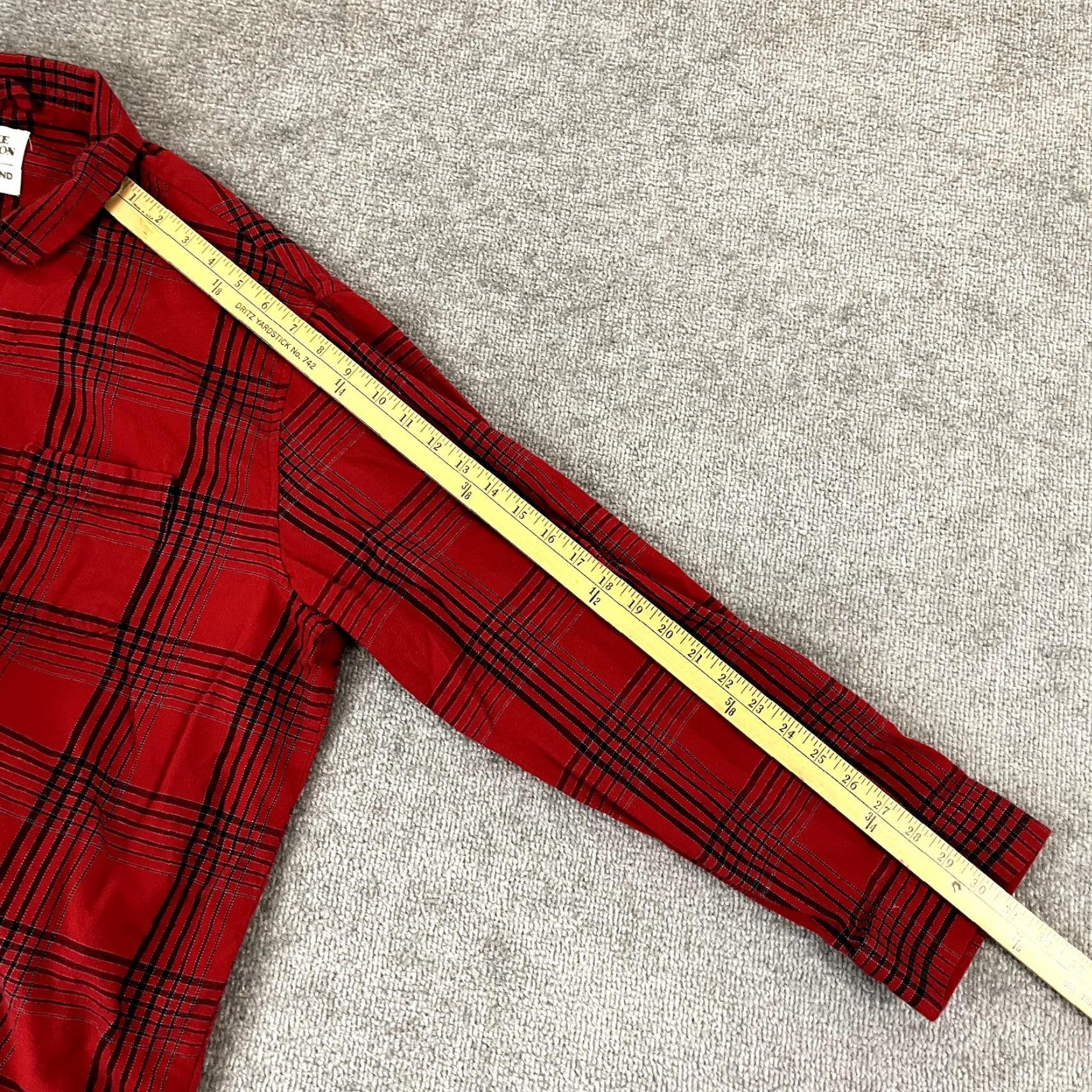 Lands' End Lands' End Shirt Mens XL Red Black Plaid Flannel Button-Up Casual Classic Lands' End Size US XL / EU 56 / 4 - 5 Thumbnail
