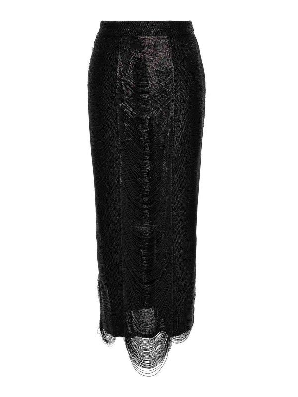 o1srvl11e0326 Armour Stitck Skirt in Black