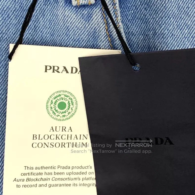 Prada Prada Blue washed triangle cotton casual denim shorts Size 25" / US 0 / IT 36 - 9 Thumbnail