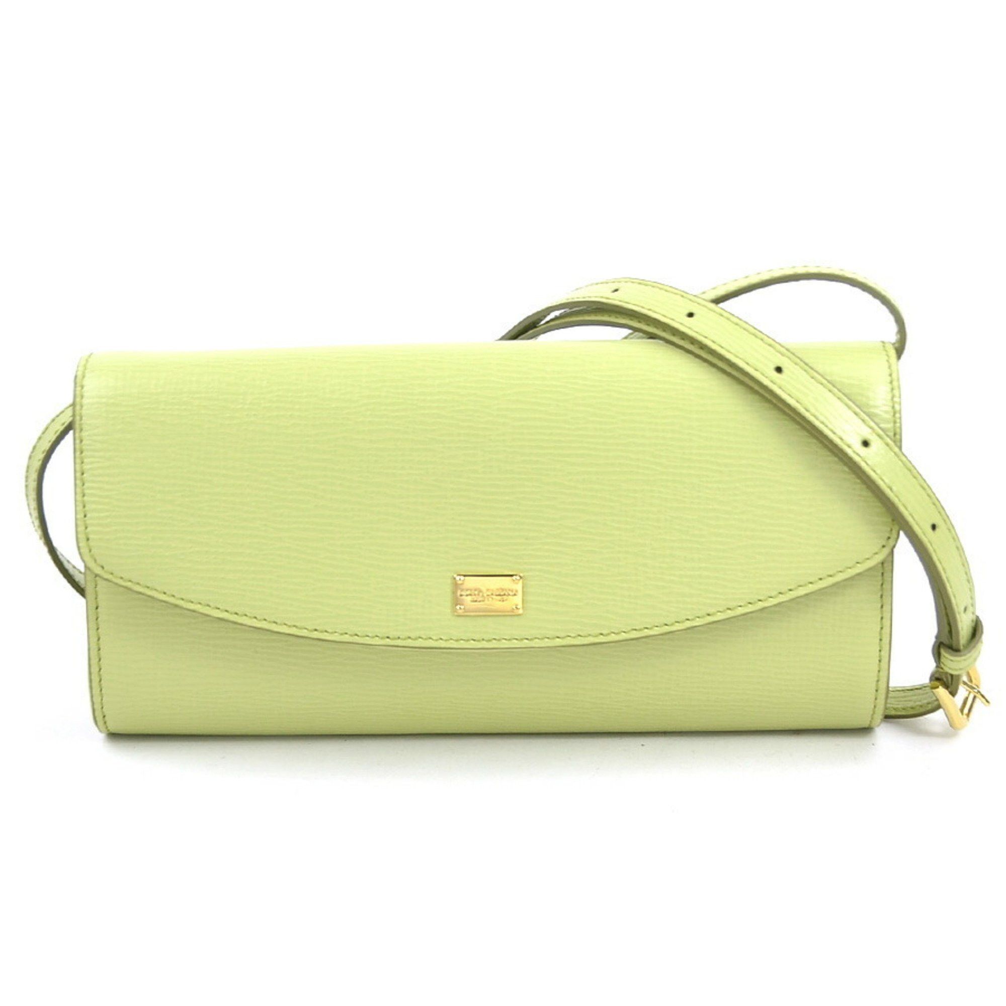 Dolce & Gabbana Shoulder Bag Leather Light Green Women's h31146g
