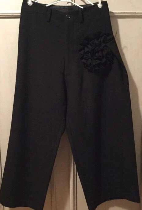 Comme des Garcons Comme Des Garcons size M Floral Wool Wide Leg Pants Size 24" / US 00 / IT 34 - 1 Thumbnail