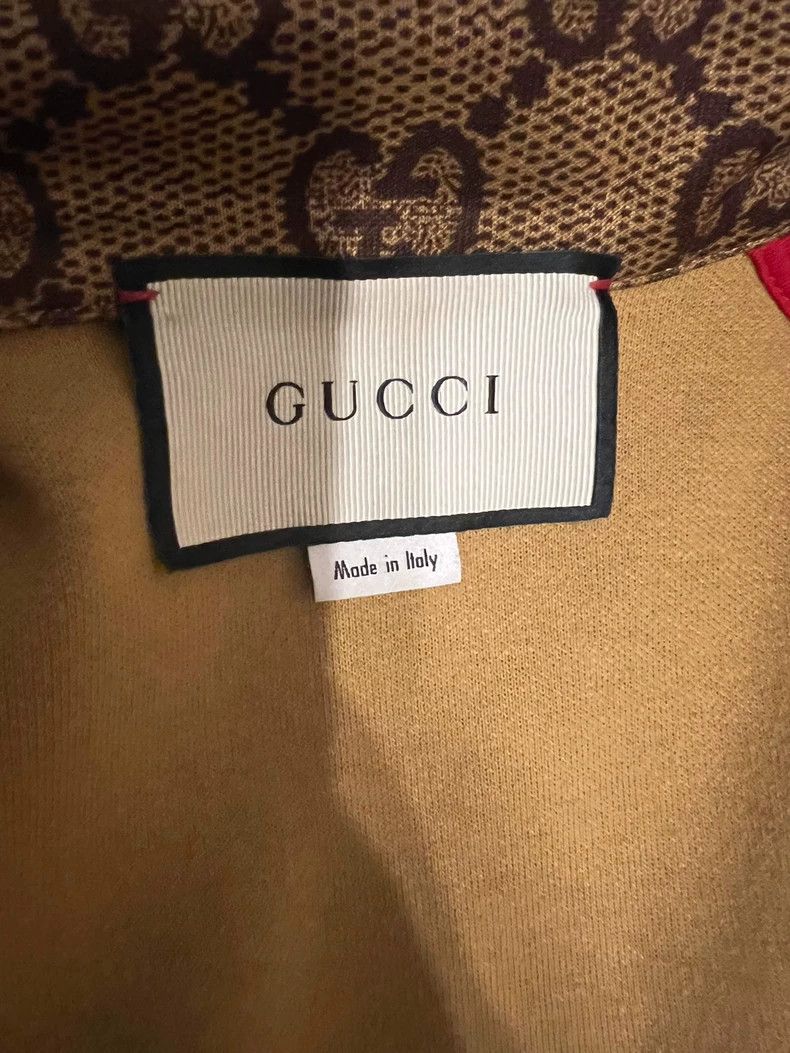 Gucci Gucci Blue, red stripe, brown full-print school uniform jac Size US S / EU 44-46 / 1 - 6 Thumbnail