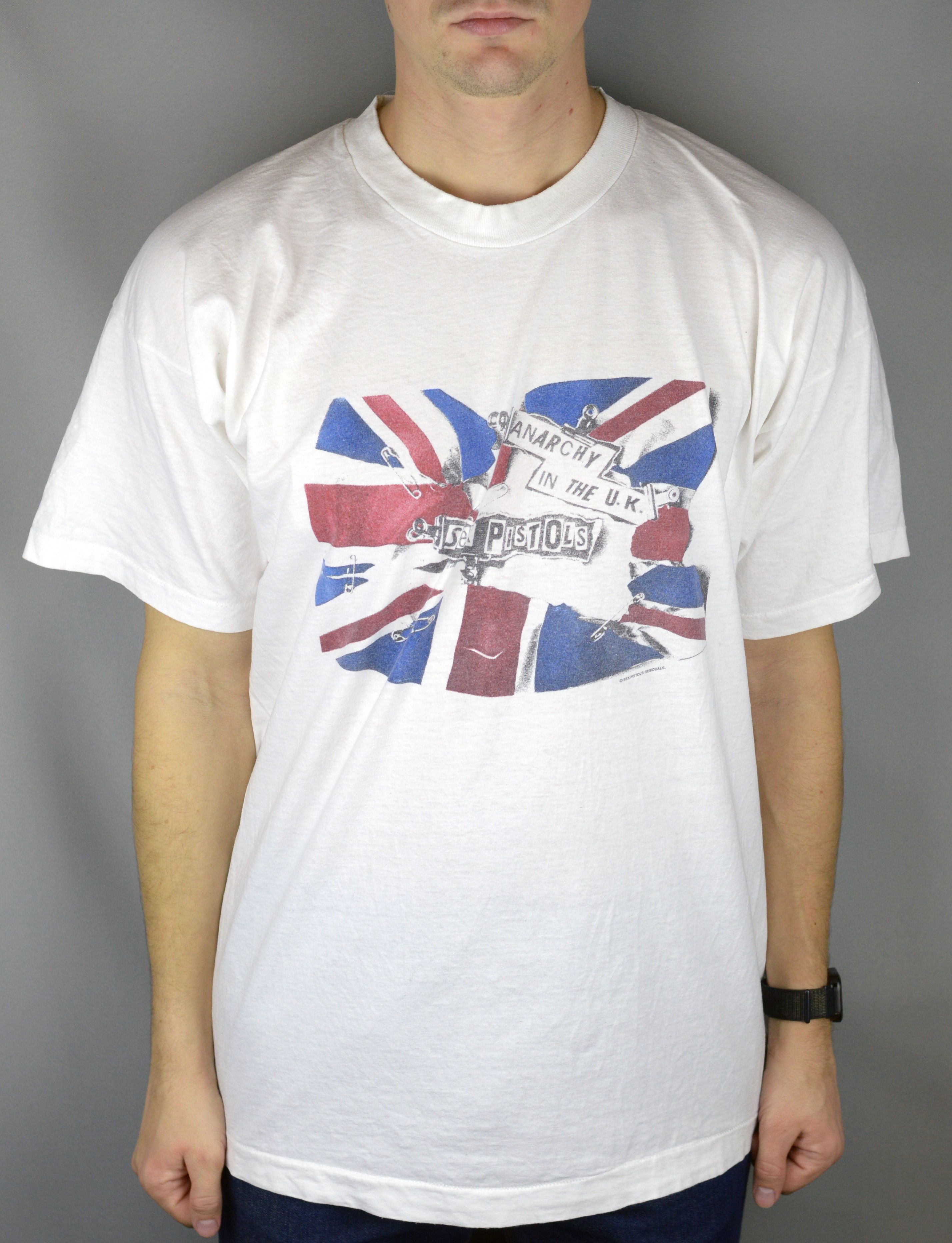 Band Tees × Vintage Vintage Sex Pistols Anarchy In The UK 90s t shirt Size US XL / EU 56 / 4 - 1 Thumbnail