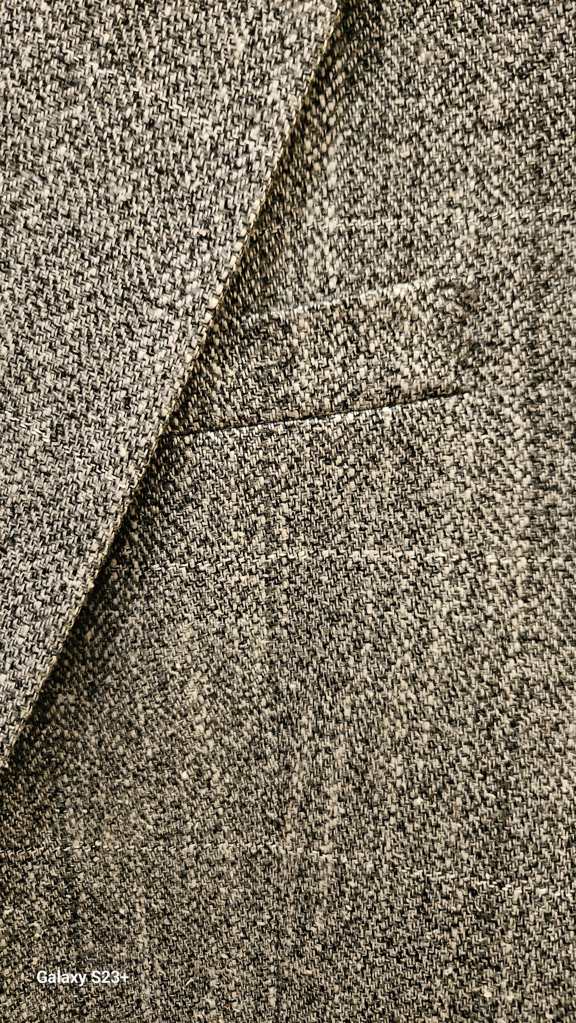 Adams Row Men's Gray Silk Blend Herringbone Blazer Sz. 38R Size 42R - 7 Thumbnail