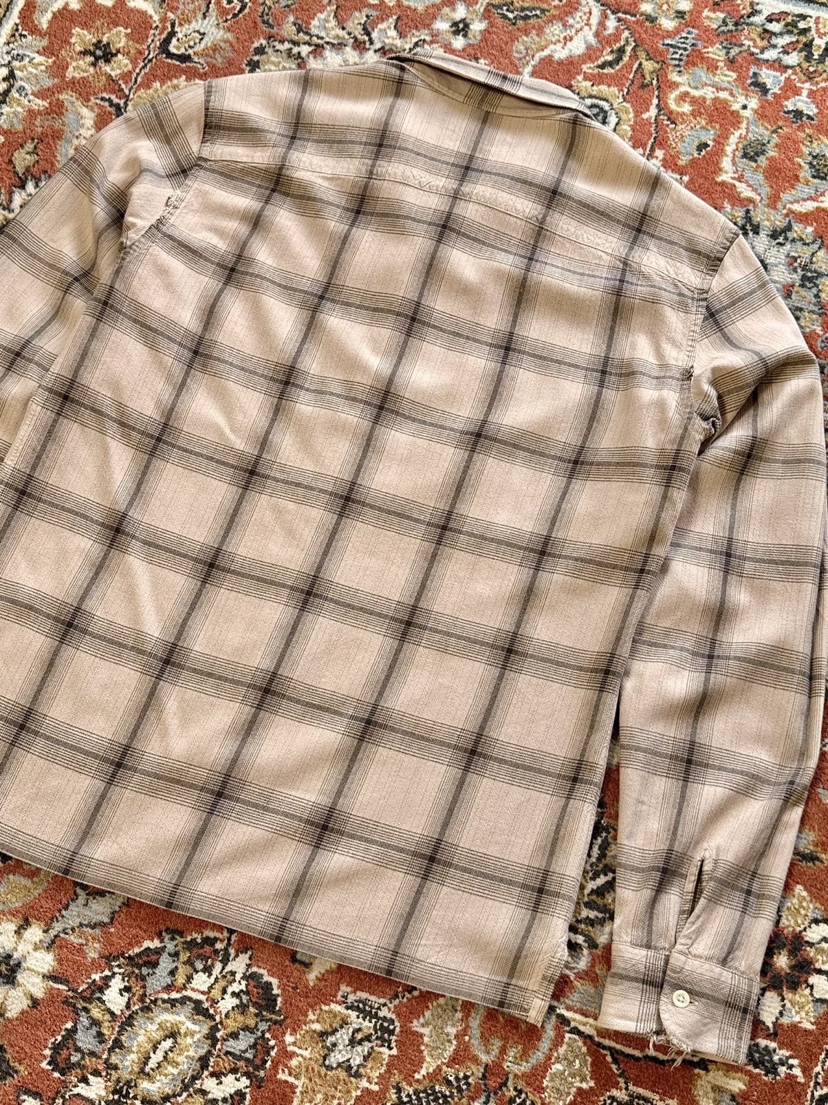 Allsaints Allsaints Flannel Distressed Velcoro Check Long Sleeve Shirt Size US M / EU 48-50 / 2 - 13 Thumbnail