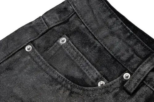 Japanese Brand Heavyweight washed and waxed micro flare hombre baggy jeans Size US 34 / EU 50 - 7 Thumbnail