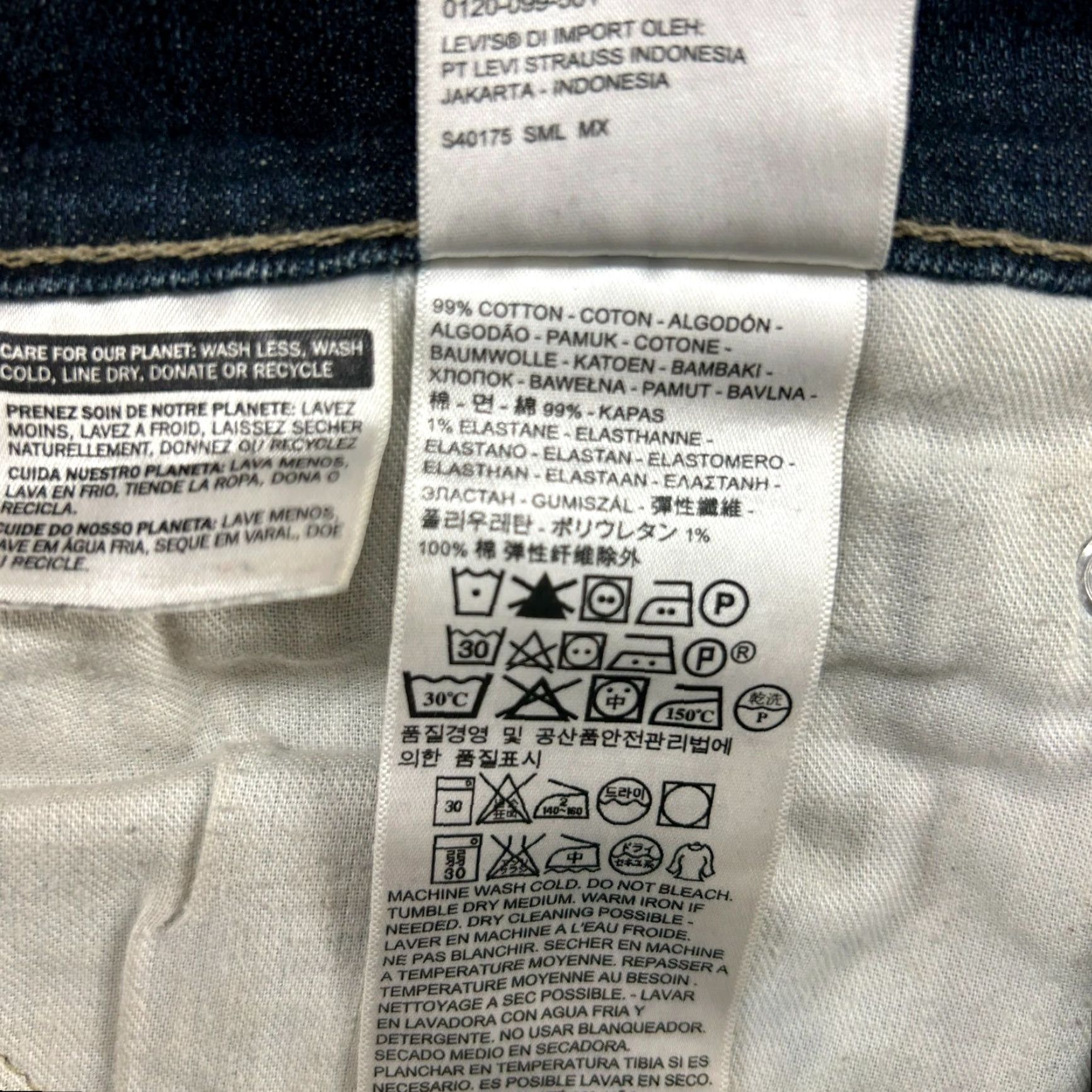 Levi's Levi's 511 Jeans Slim Stretch Denim Cotton 38x32 Blue Dark Wash Men Regular Size US 38 / EU 54 - 5 Thumbnail