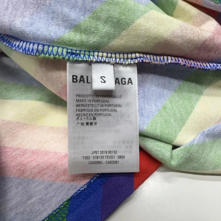 Other Balenciaga Balenciaga Rainbow Striped Short Sleeve TShirt Size US S / EU 44-46 / 1 - 5 Thumbnail