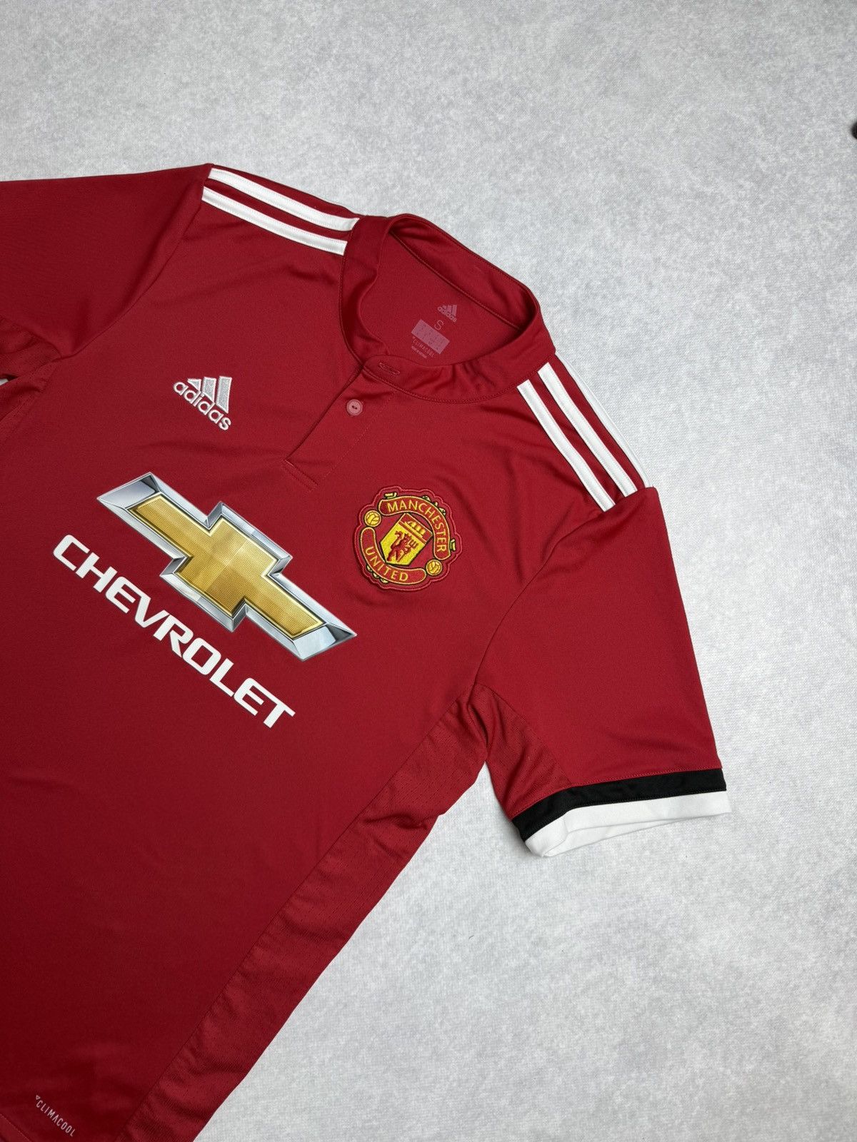 Adidas Adidas × Manchester United 2017/18 Home Kit Soccer Jersey S Size US S / EU 44-46 / 1 - 2 Thumbnail