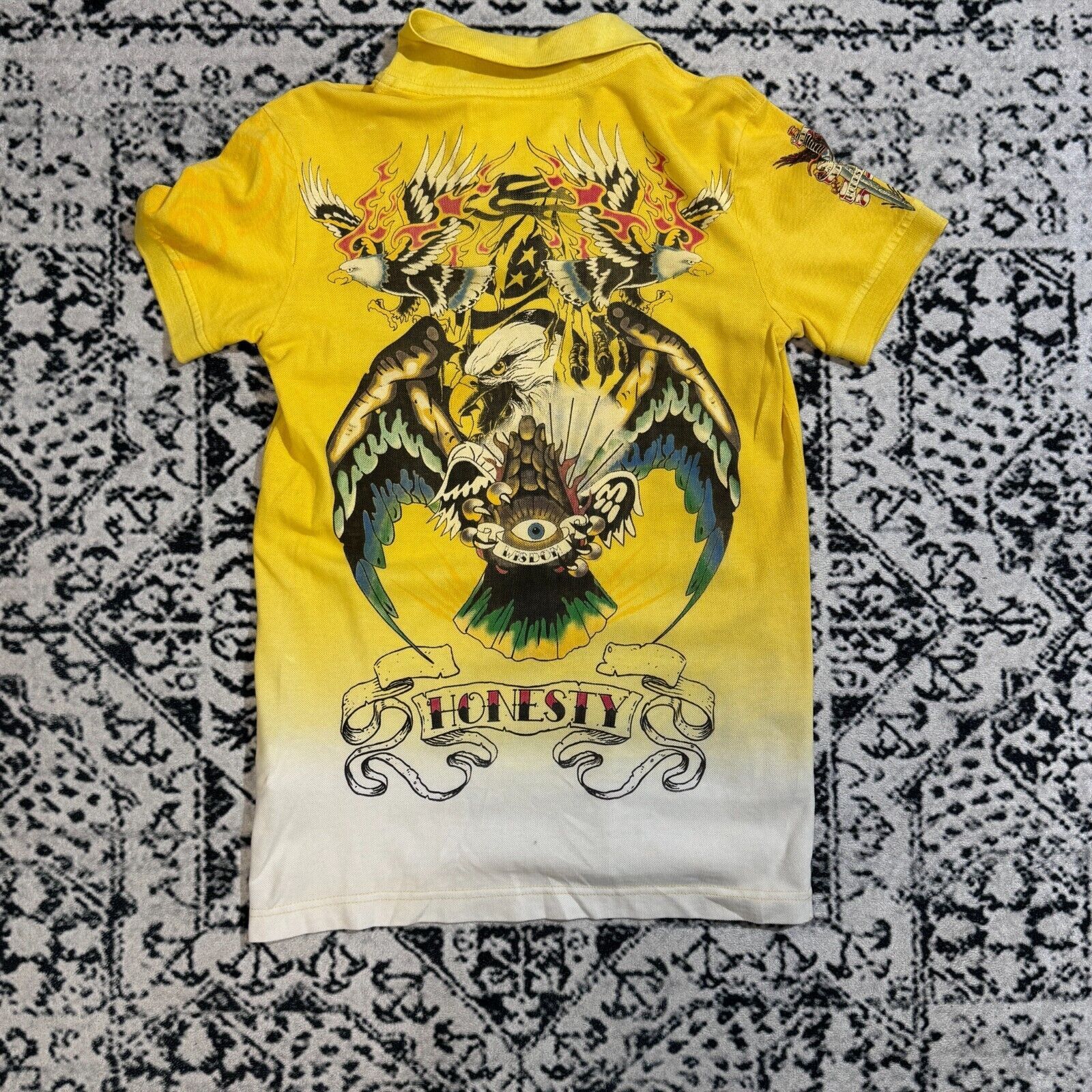 Ed Hardy × Vintage Cipo&Baxx Yellow Cotton Polo Shirt Size M Ed Hardy Christian Size US M / EU 48-50 / 2 - 1 Thumbnail