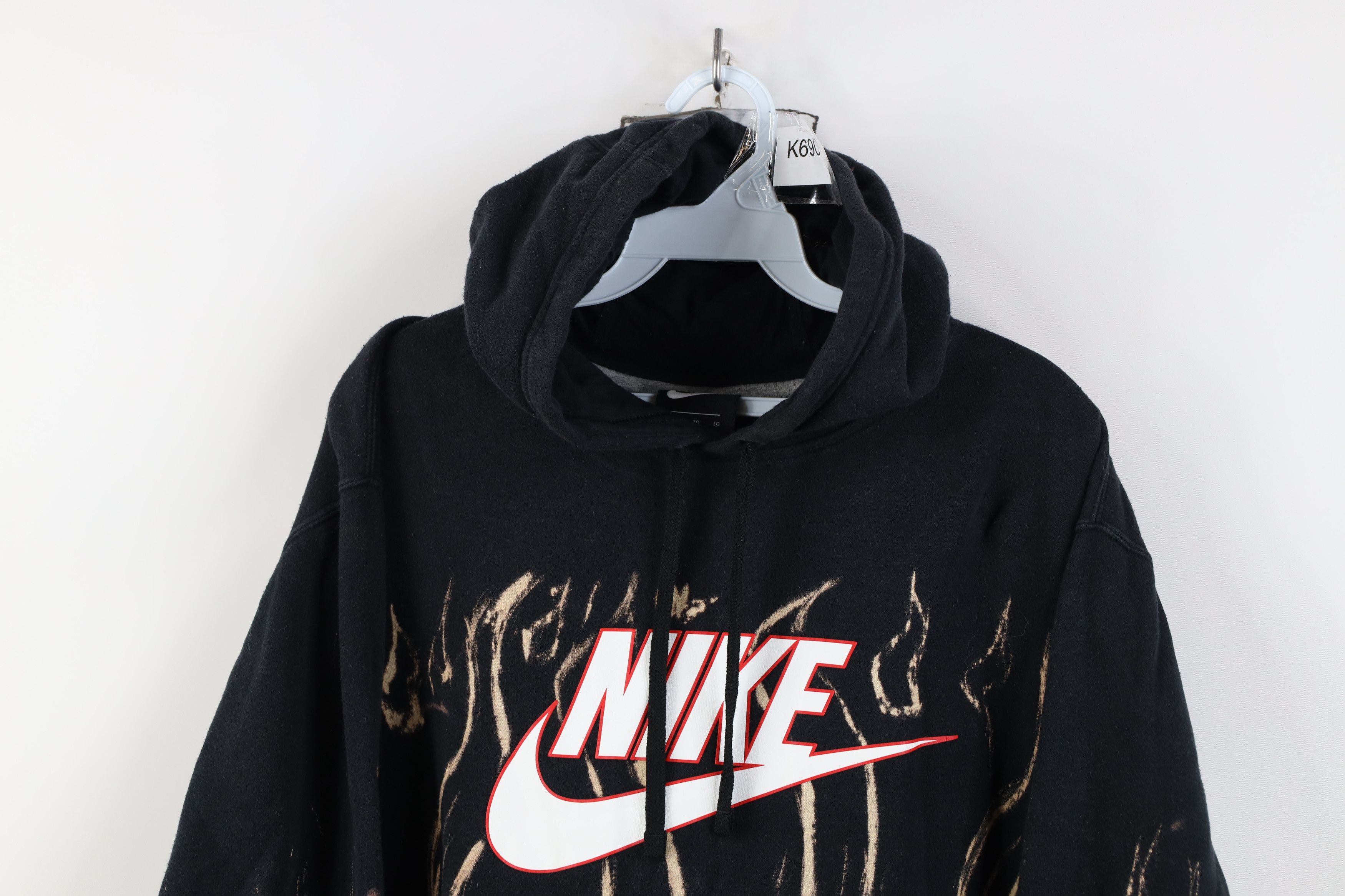 Nike Vintage Y2K Nike Fire Flames Travis Scott Big Swoosh Hoodie Size US XL / EU 56 / 4 - 2 Thumbnail