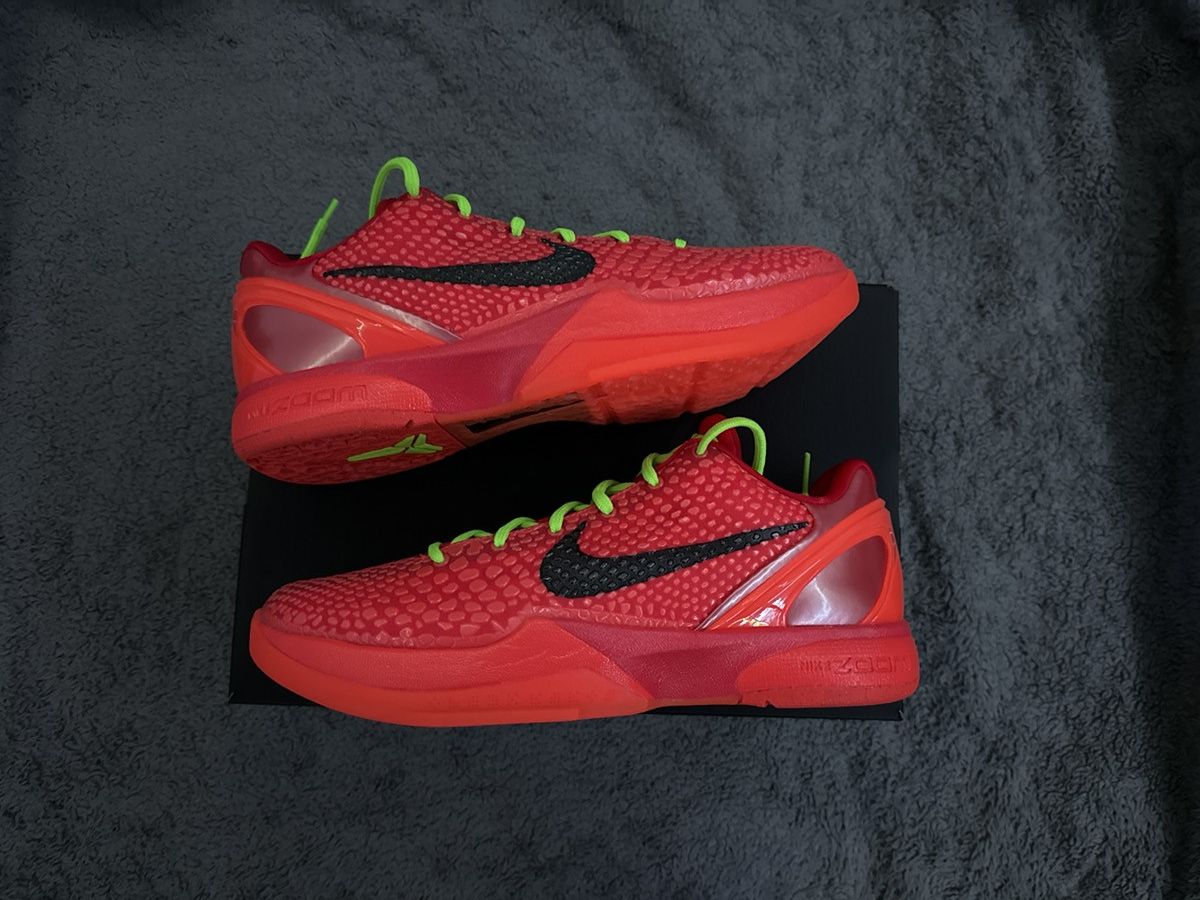 image of Kobe Mentality x Nike Kobe 6 Protro Reverse Grinch Size 10M Shoes in Red/Green, Men's
