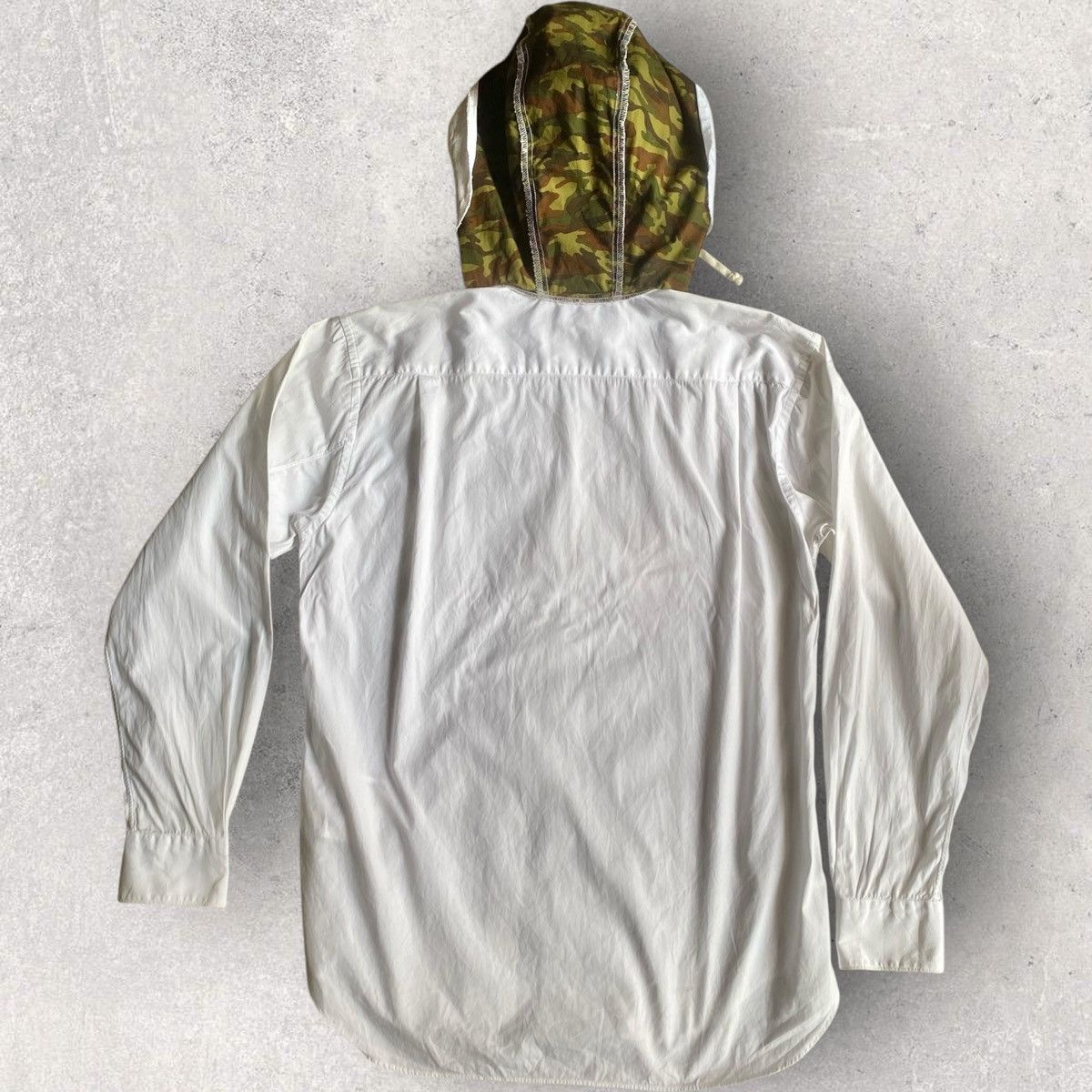 Comme des Garcons SHIRT Camo Zip Up White Hoodie Shirt Size US XS / EU 42 / 0 - 3 Thumbnail