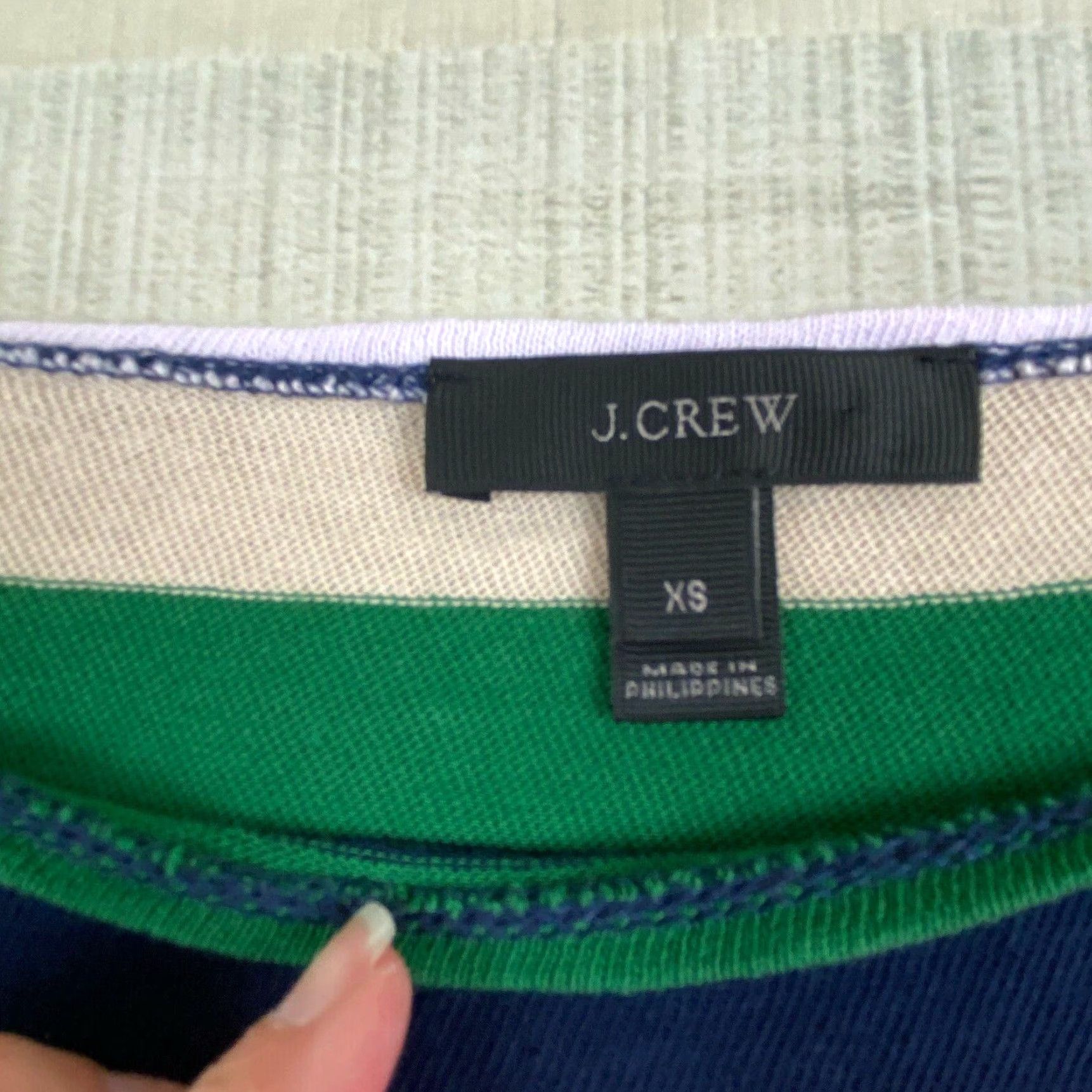J.Crew J.Crew Womens Striped Boatneck Sweater XS Multicolor 100% Cotton Soft Ladies Size XS / US 0-2 / IT 36-38 - 4 Thumbnail