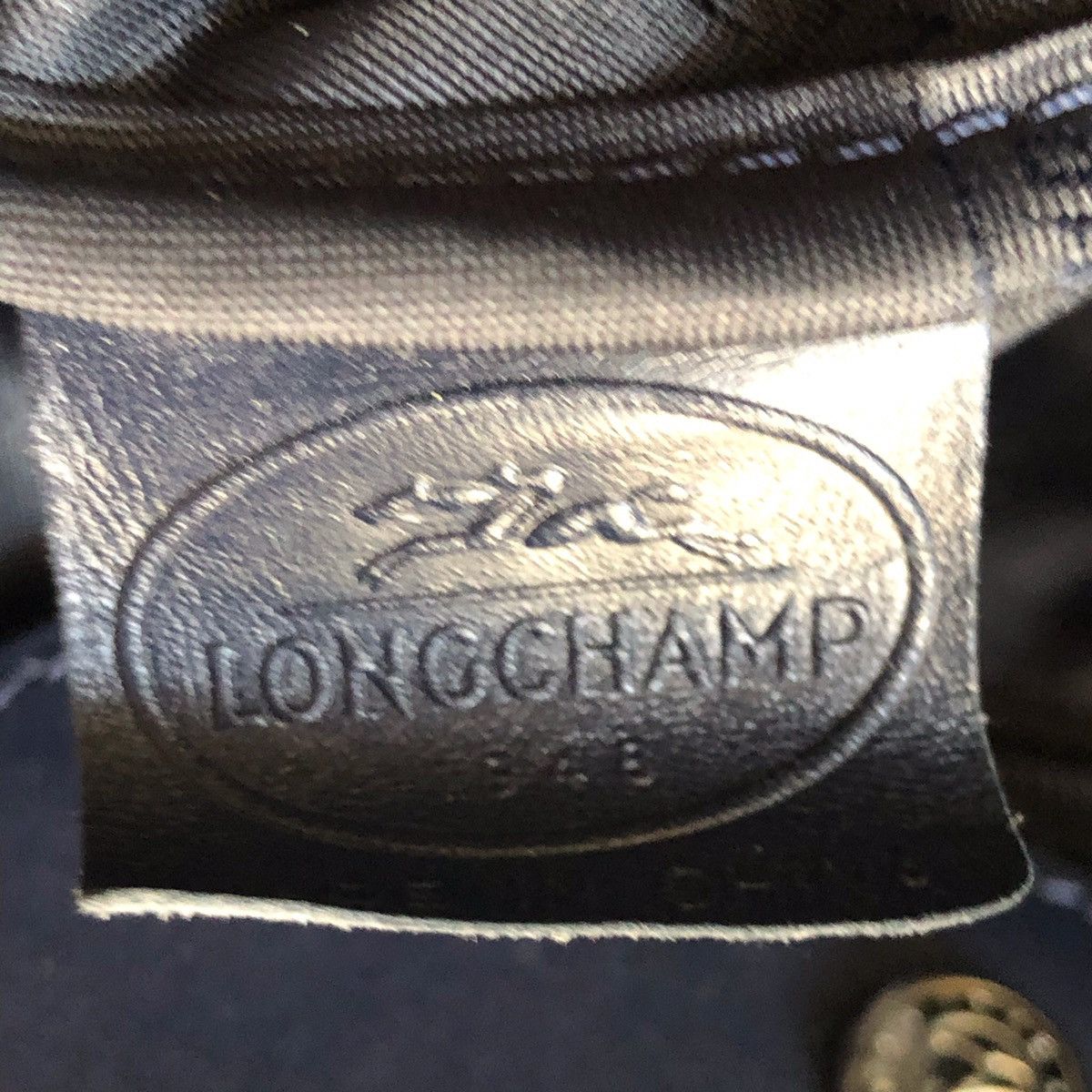Longchamp LONGCHAMP Paris Le Pliage Navy Blue Leather Shoulder Bag Size ONE SIZE - 9 Thumbnail
