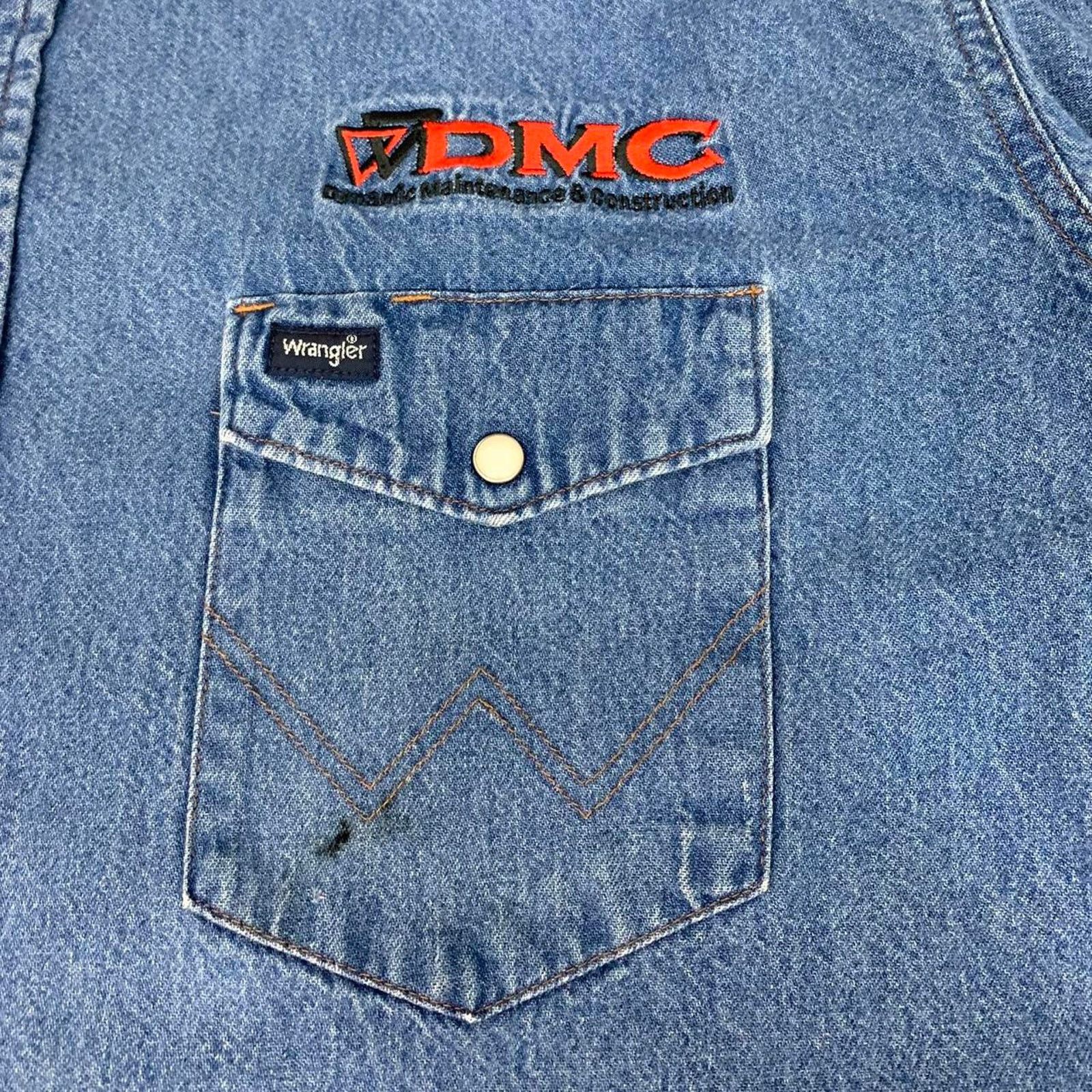 Vintage × Wrangler Vintage Wrangler Denim Pearl Snap Button Up Shirt Size US XXL / EU 58 / 5 - 7 Thumbnail