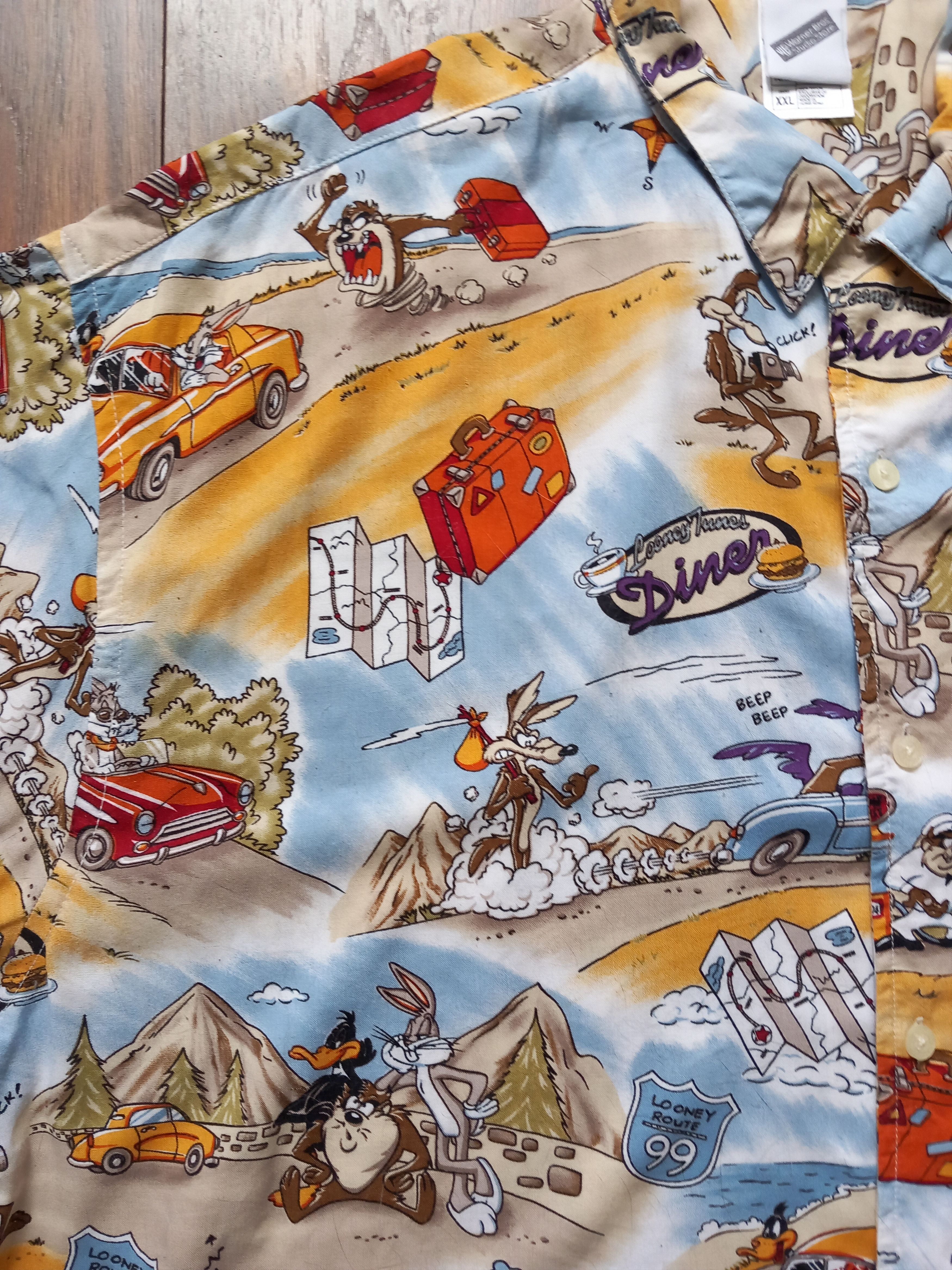 Warner Bros Looney Tunes vintage shirt sleeve shirt 2000 XXL Size US XXL / EU 58 / 5 - 4 Thumbnail
