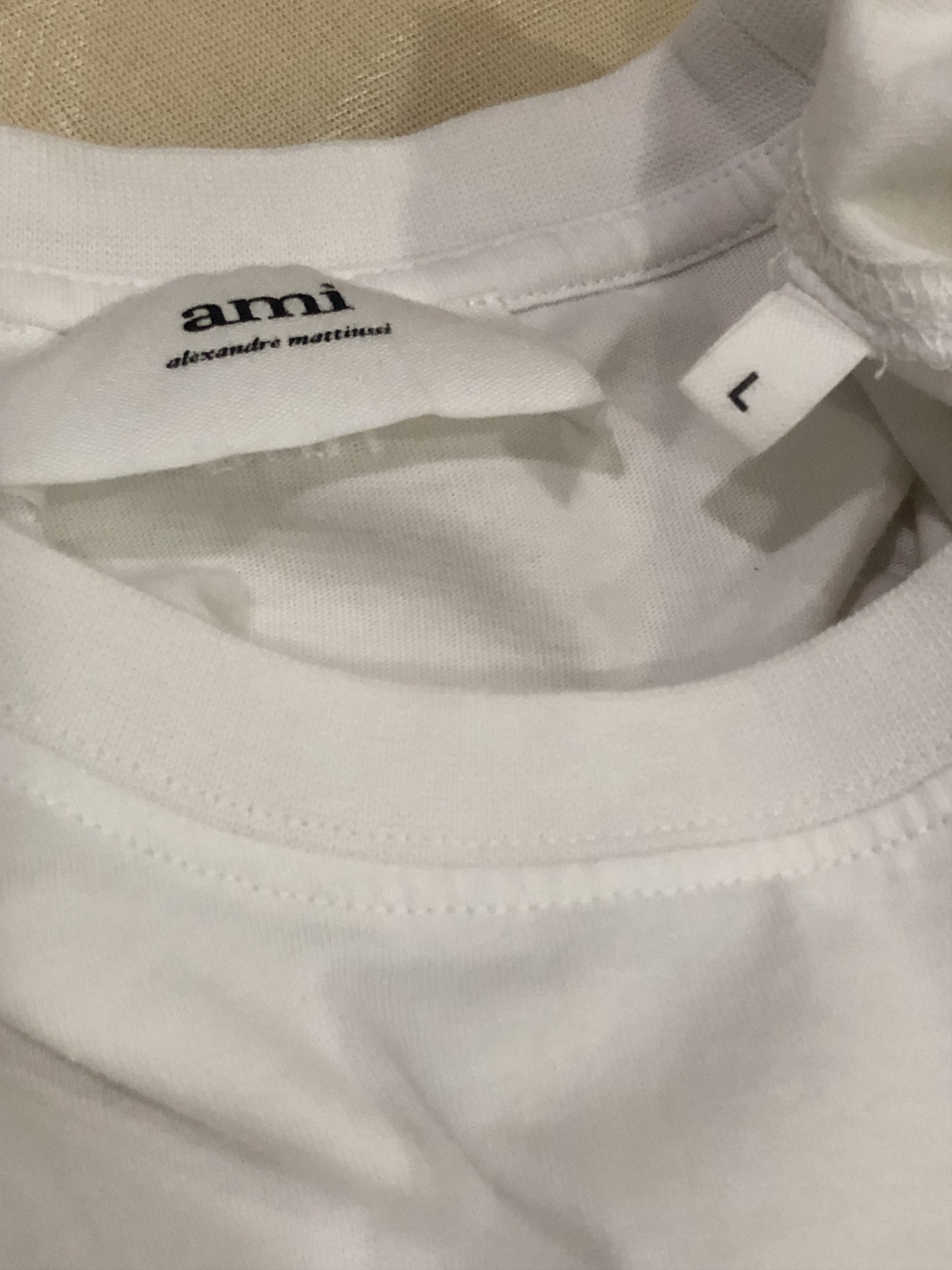 AMI AMI Alexandre Mattiussi White Tee - Red Heart Logo (Size L) Size US L / EU 52-54 / 3 - 7 Thumbnail