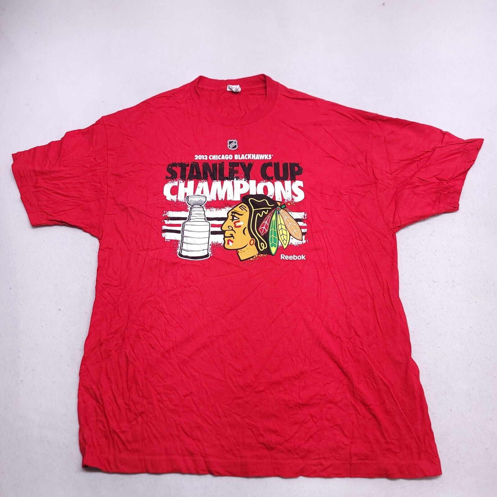 Alstyle 2013 Stanley Cup Champions T Shirt Mens Size 2XL Red Alstyle Size US XXL / EU 58 / 5 - 2 Thumbnail