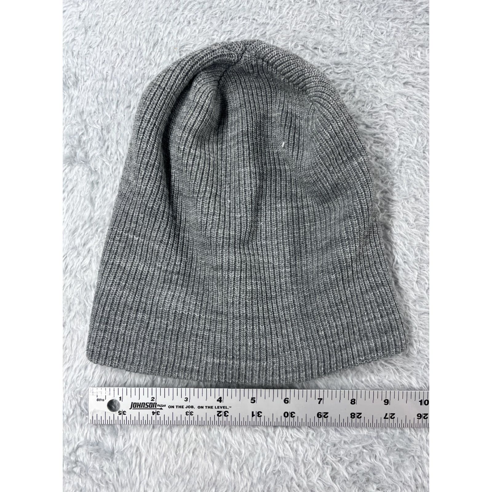 Vintage Beanie Toque Adult One Size Gray Knit Acrylic Winter Snow Ski Outdoors Size ONE SIZE - 3 Thumbnail