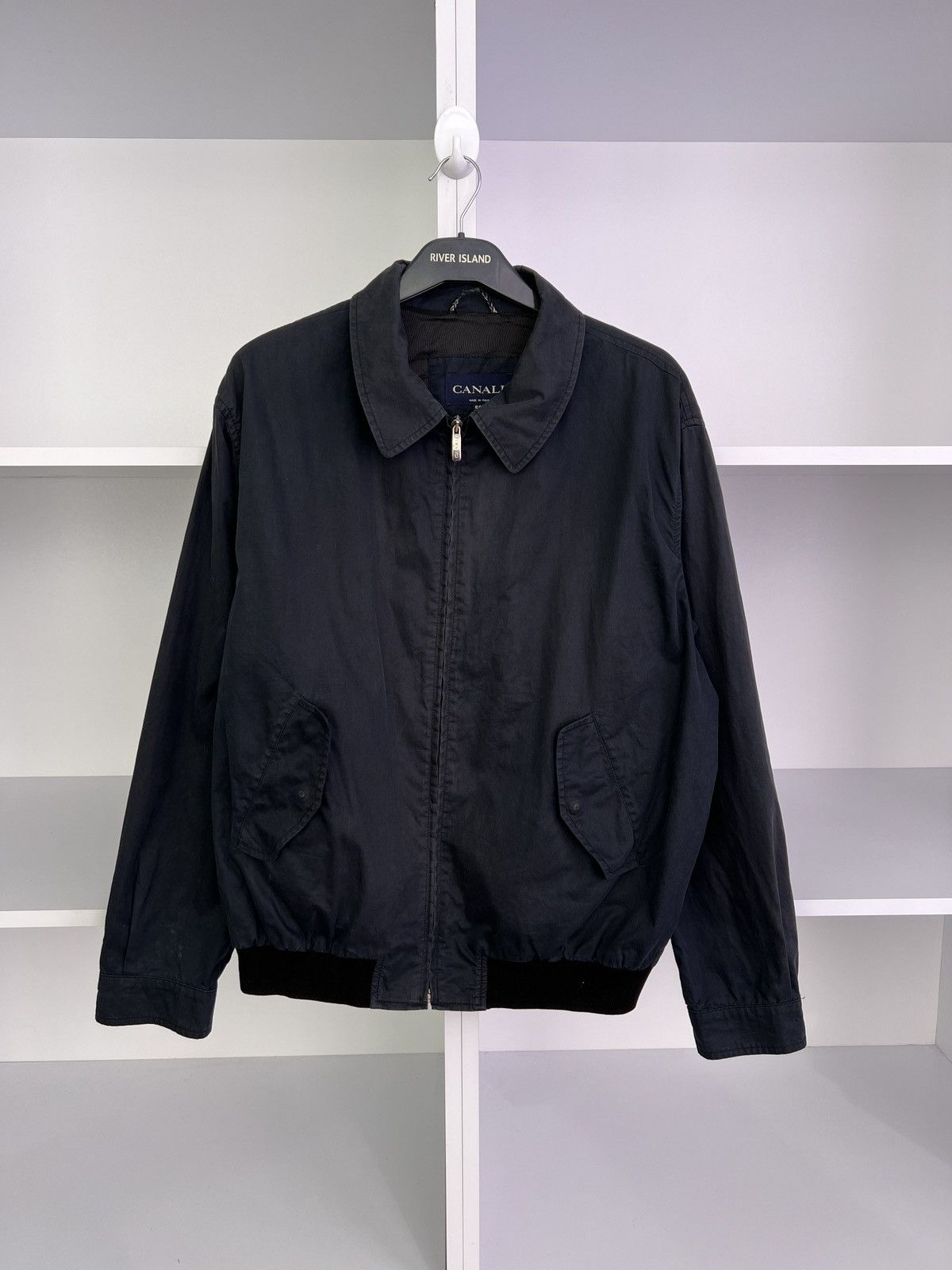 Canali × Designer × Vintage Vintage Canali Bomber Navy Jacket Size US M / EU 48-50 / 2 - 3 Thumbnail