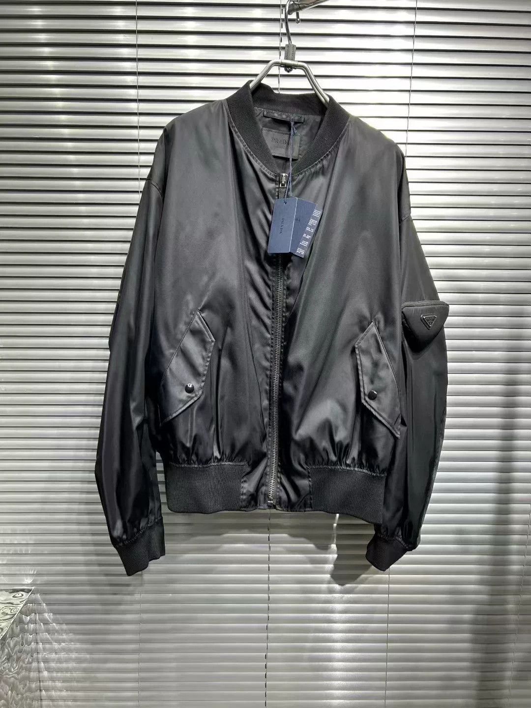 Prada Prada Black Zip Bomber Jacket OS M Size US M / EU 48-50 / 2 - 1 Thumbnail