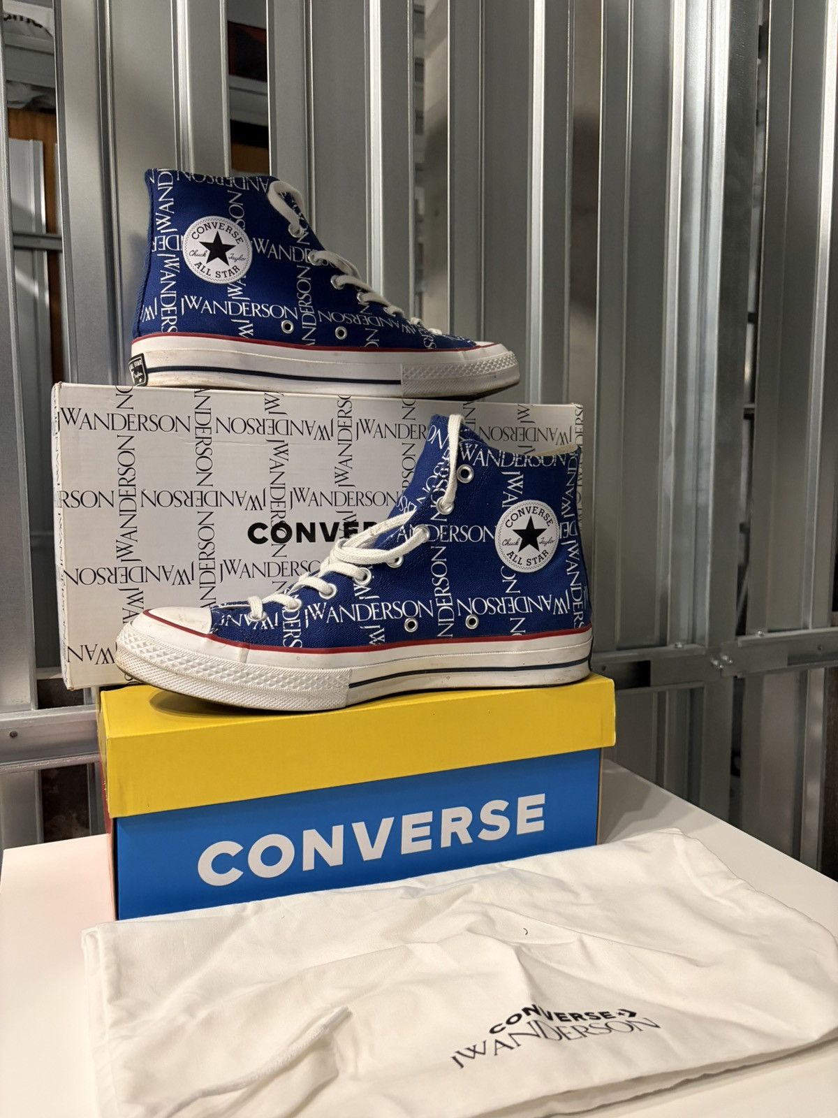Converse × JW Anderson Converse Chuck Taylor All-Star Hi JW Anderson Print Blue Size US 9 / EU 42 - 1 Thumbnail