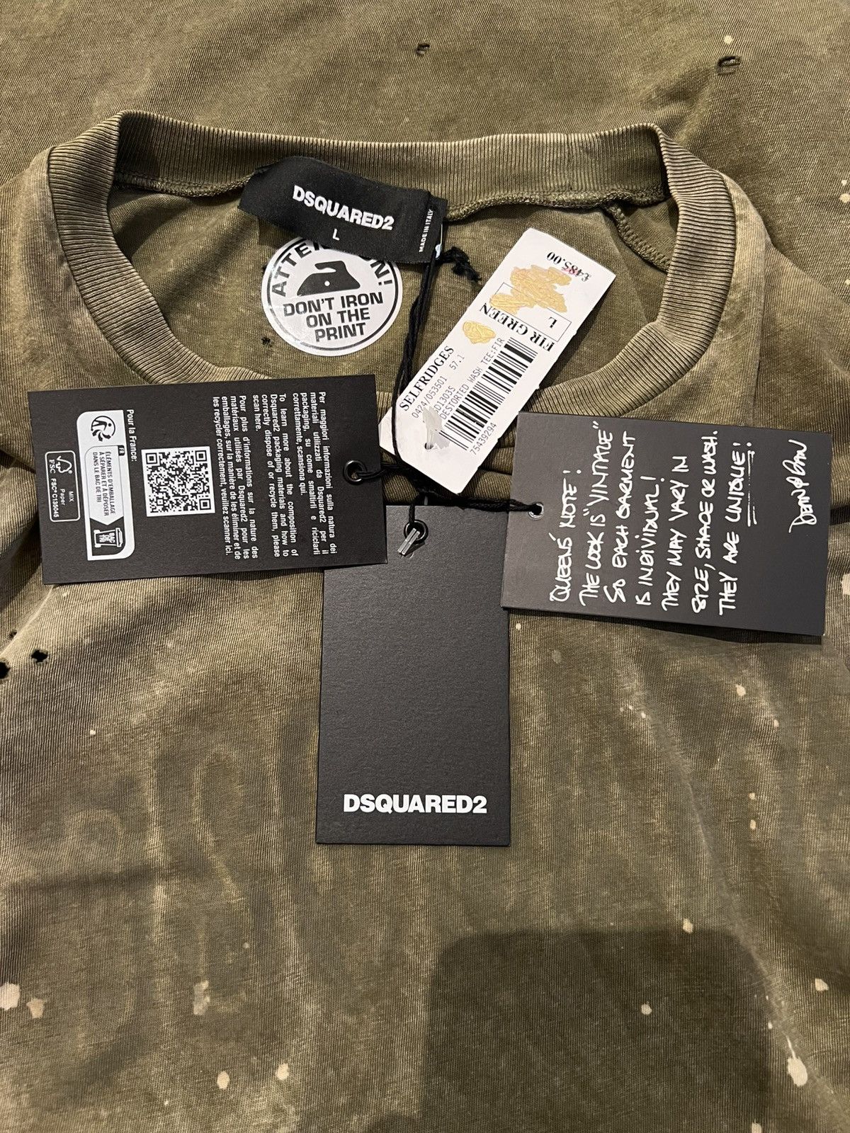 Dsquared2 Description DSQUARED2 Distorted logo-print relaxed-fit Large Size US L / EU 52-54 / 3 - 11 Thumbnail