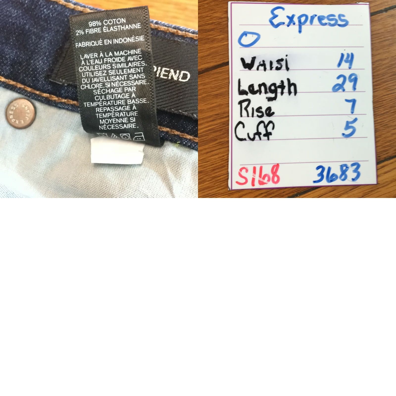 Express Express Women's Skinny Jeans Size 0 - Low Rise Blue Denim, Regular Fit, Casual Style Size 25" / US 0 / IT 36 - 8 Thumbnail