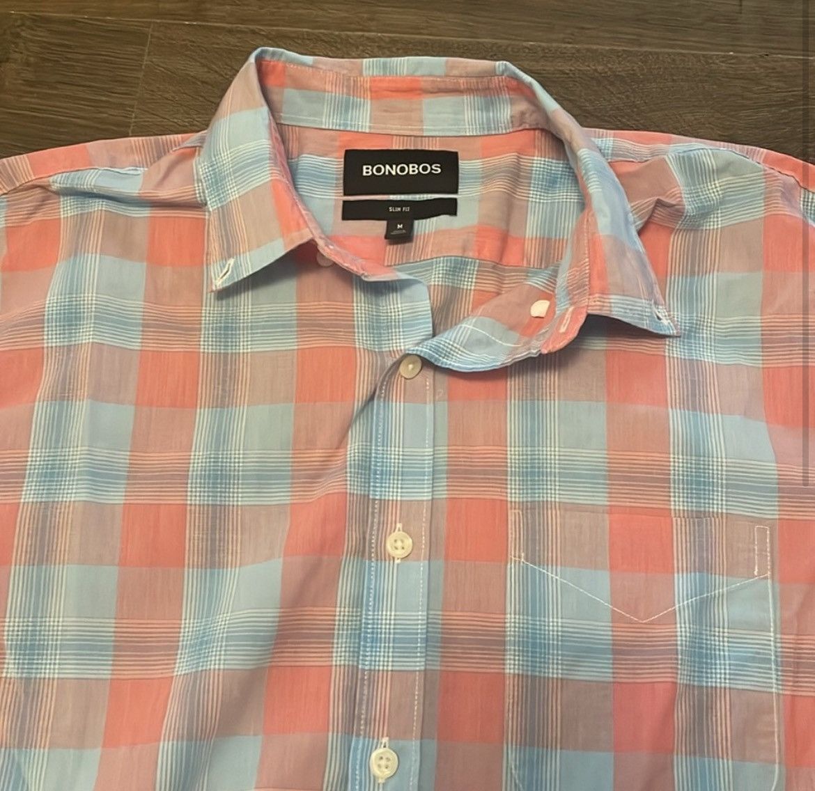 Bonobos Bonobos Pink & Blue Button Down Shirt, Size Medium Size US M / EU 48-50 / 2 - 2 Thumbnail