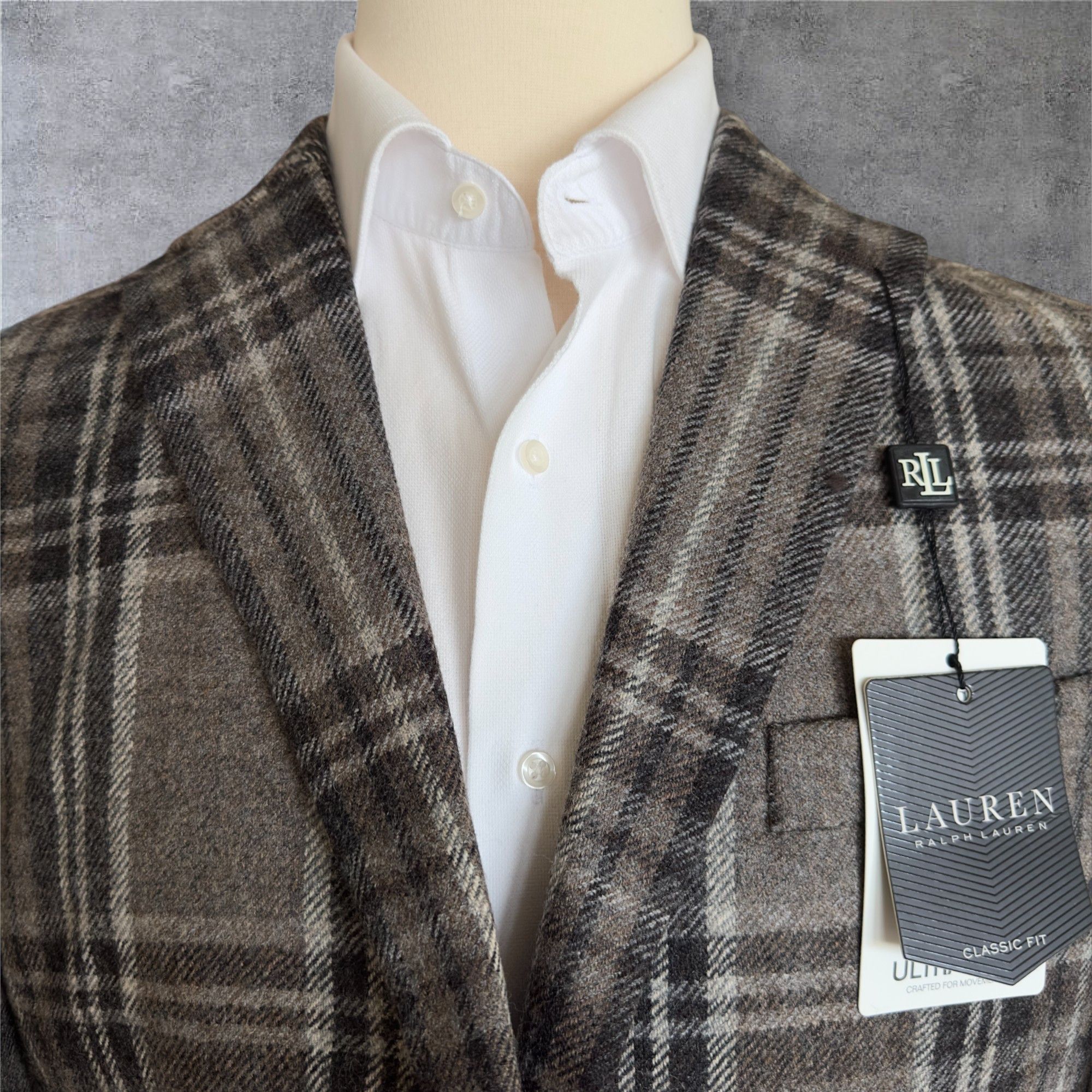 Ralph Lauren RALPH LAUREN Blazer Sport Coat Jacket 43R Wool Brown Size 44R - 2 Thumbnail