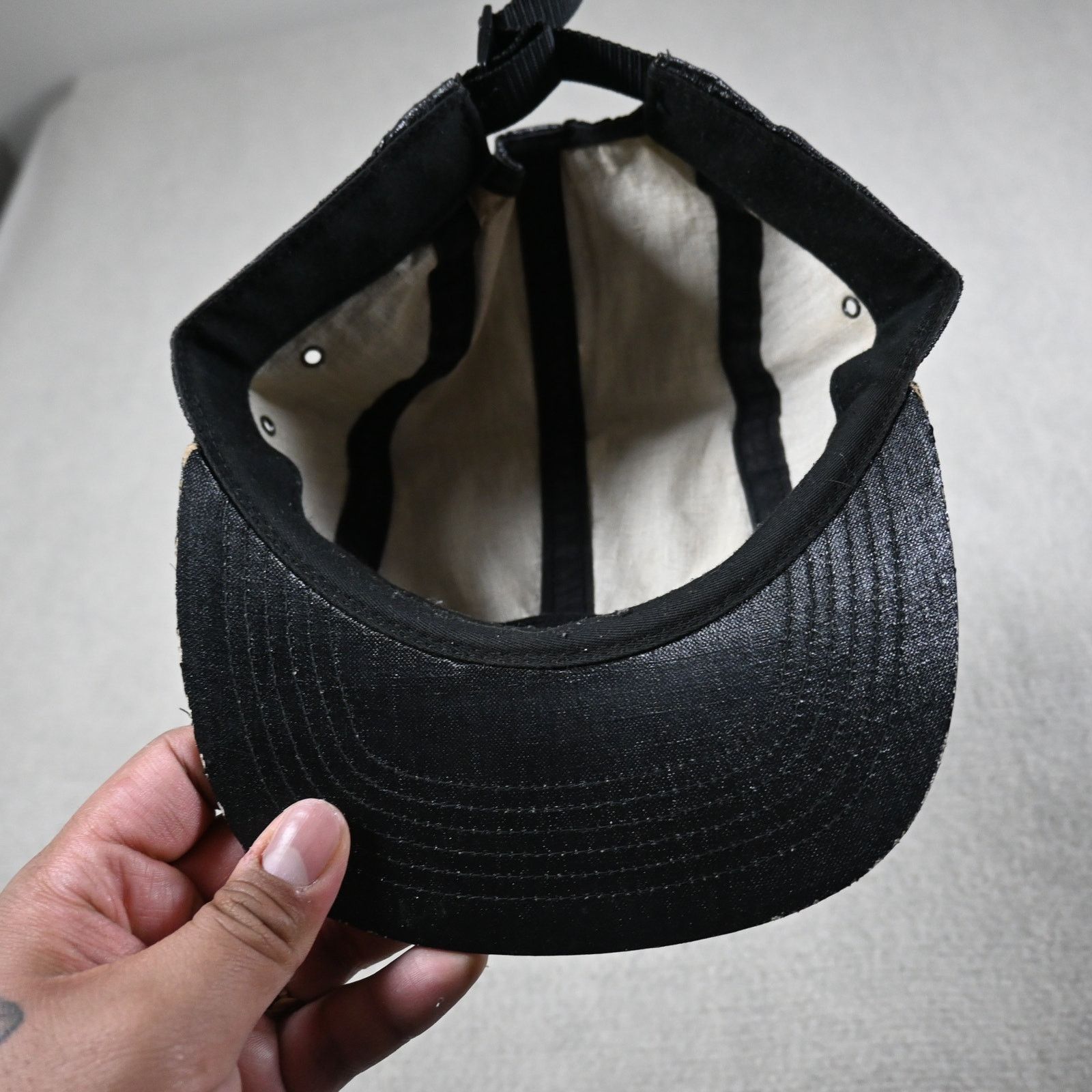 Supreme Supreme Metallic Camp Cap Black Coated 5 Panel Strapback Size ONE SIZE - 4 Thumbnail