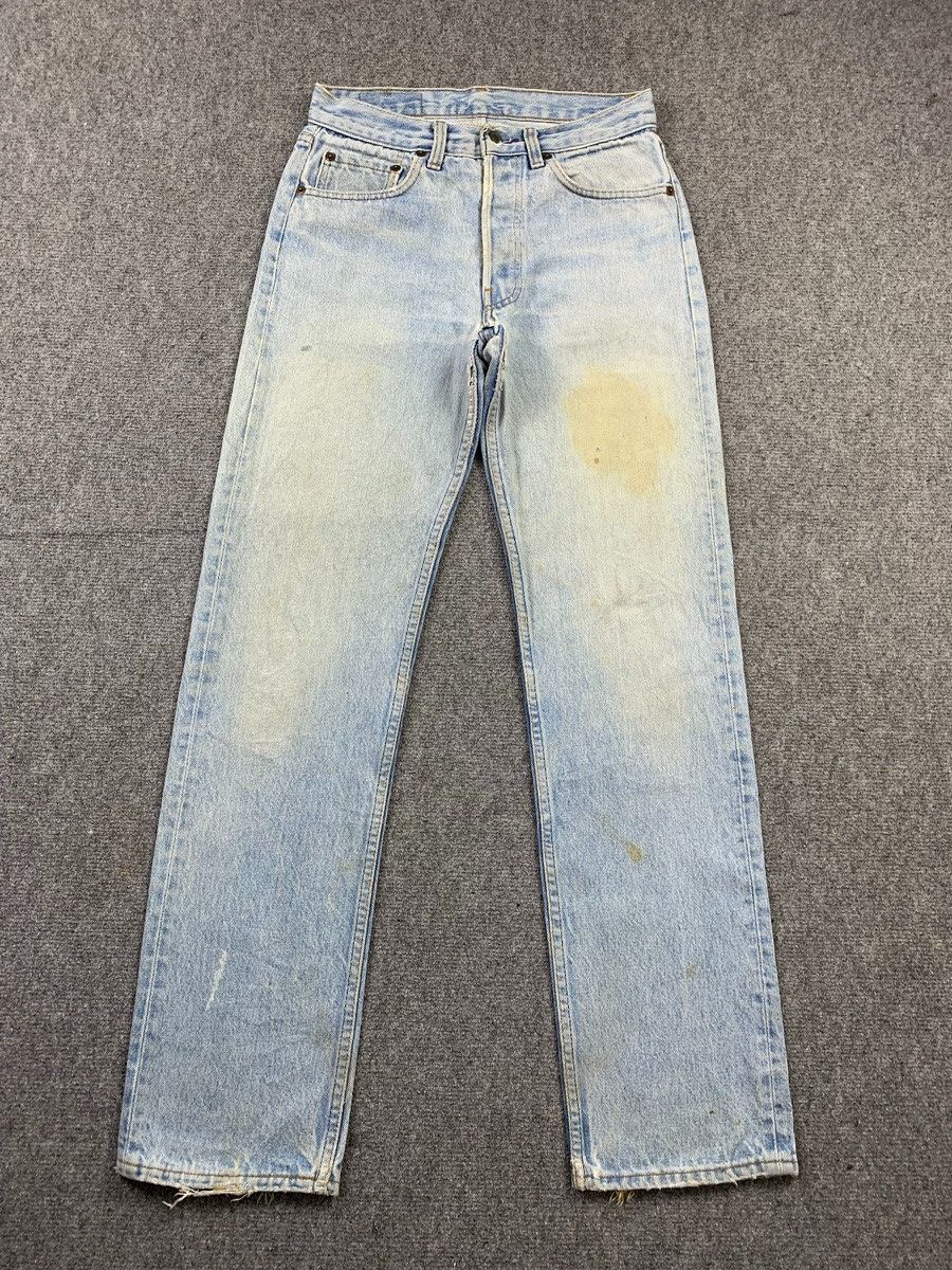 image of 80's Levis 501 Light Wash Jeans in Blue Denim, Men's (Size 28)