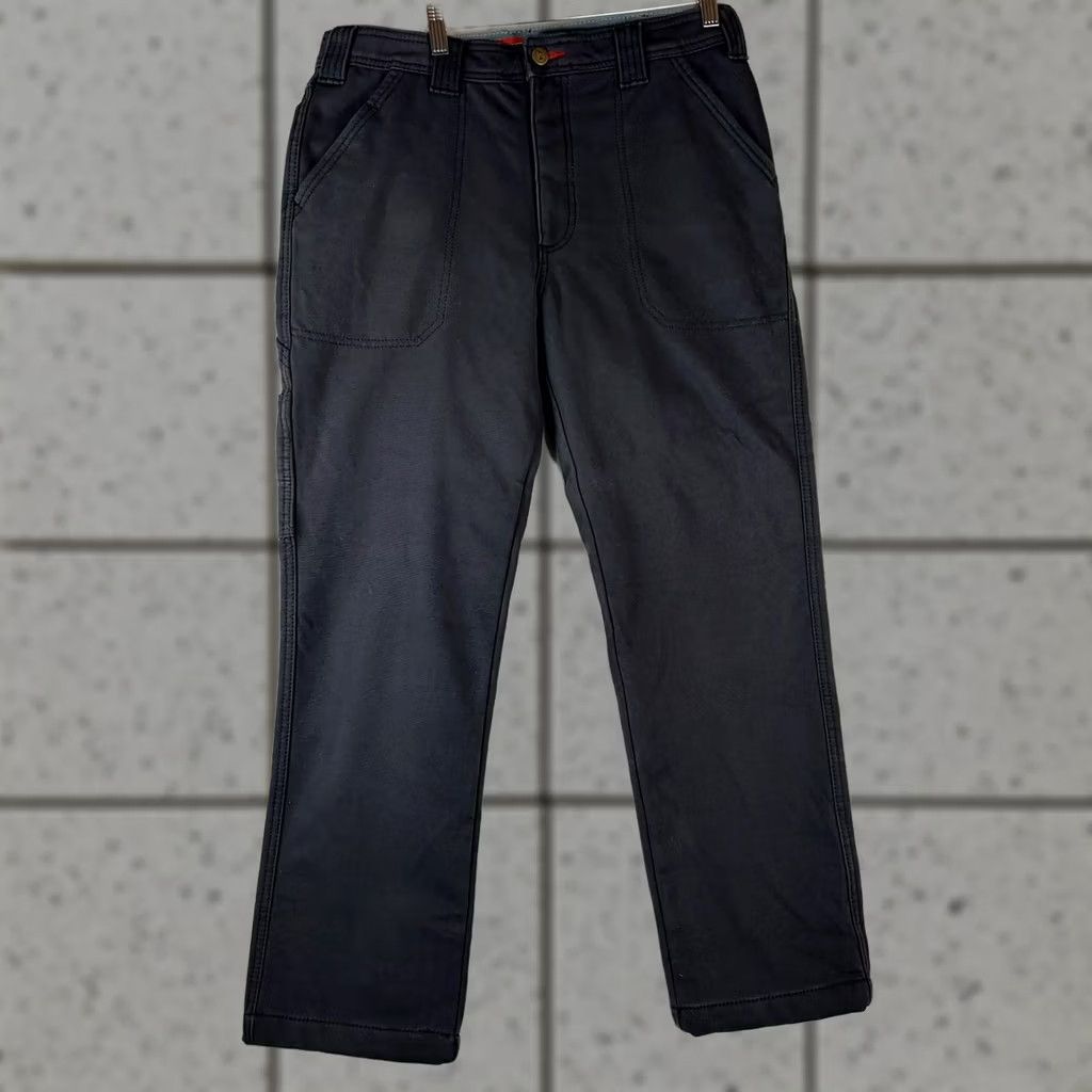 Vintage Coleman Men’s 32x30 Phantom Fleece Lined Stretch Canvas Work Pants NWT Gray Flat Front Button Accents Regular Inseam 30 Mens Pants Size US 32 / EU 48 - 1 Thumbnail