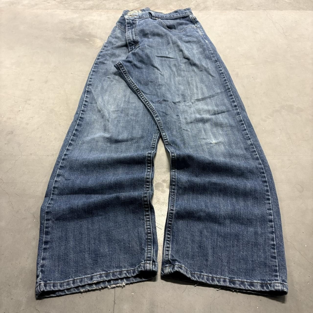 Vintage Crazy Vintage Y2K/2000s Baggy Streetwear Grunge Bootcut Medium Blue Wash Denim Jeans! Size US 38 / EU 54 - 2 Thumbnail