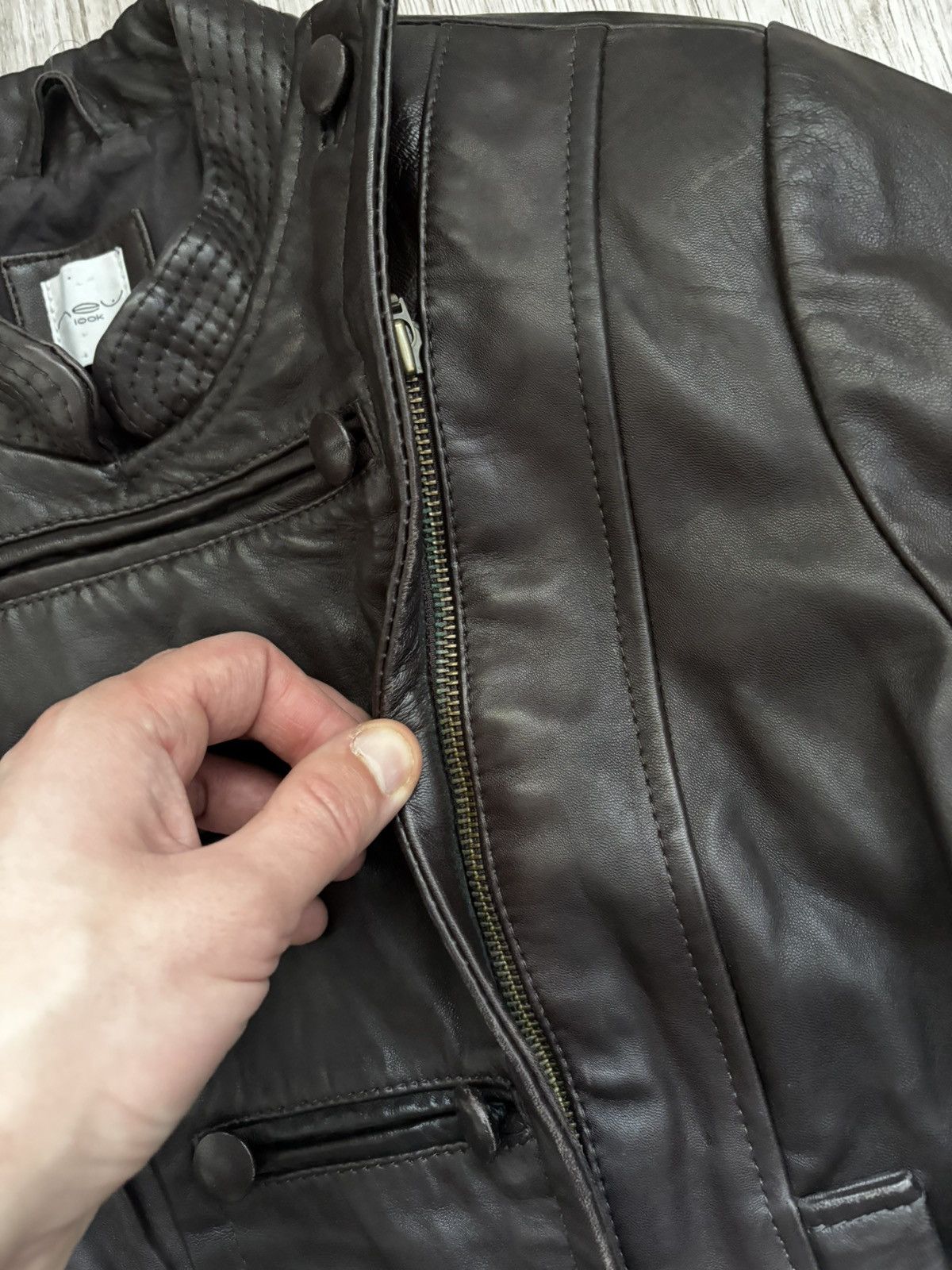 New Look Vintage Y2k old label new look brown leather jacket Size M / US 6-8 / IT 42-44 - 8 Thumbnail